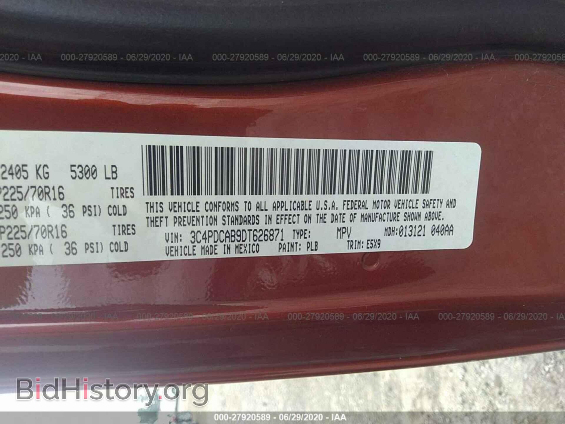 2013 DODGE JOURNEY - VIN: 3C4PDCAB9DT626871 - Фото 9