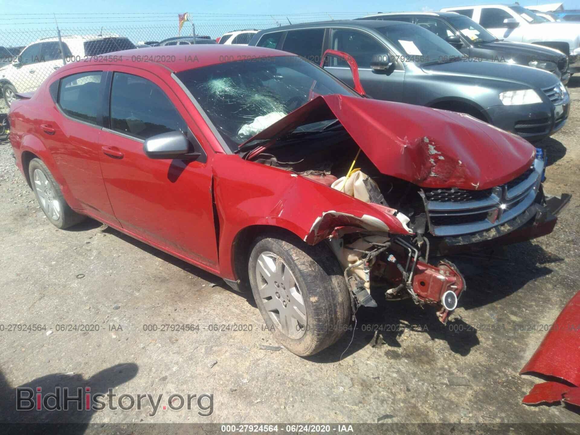 Photo 1C3CDZAB4CN186921 - DODGE AVENGER 2012