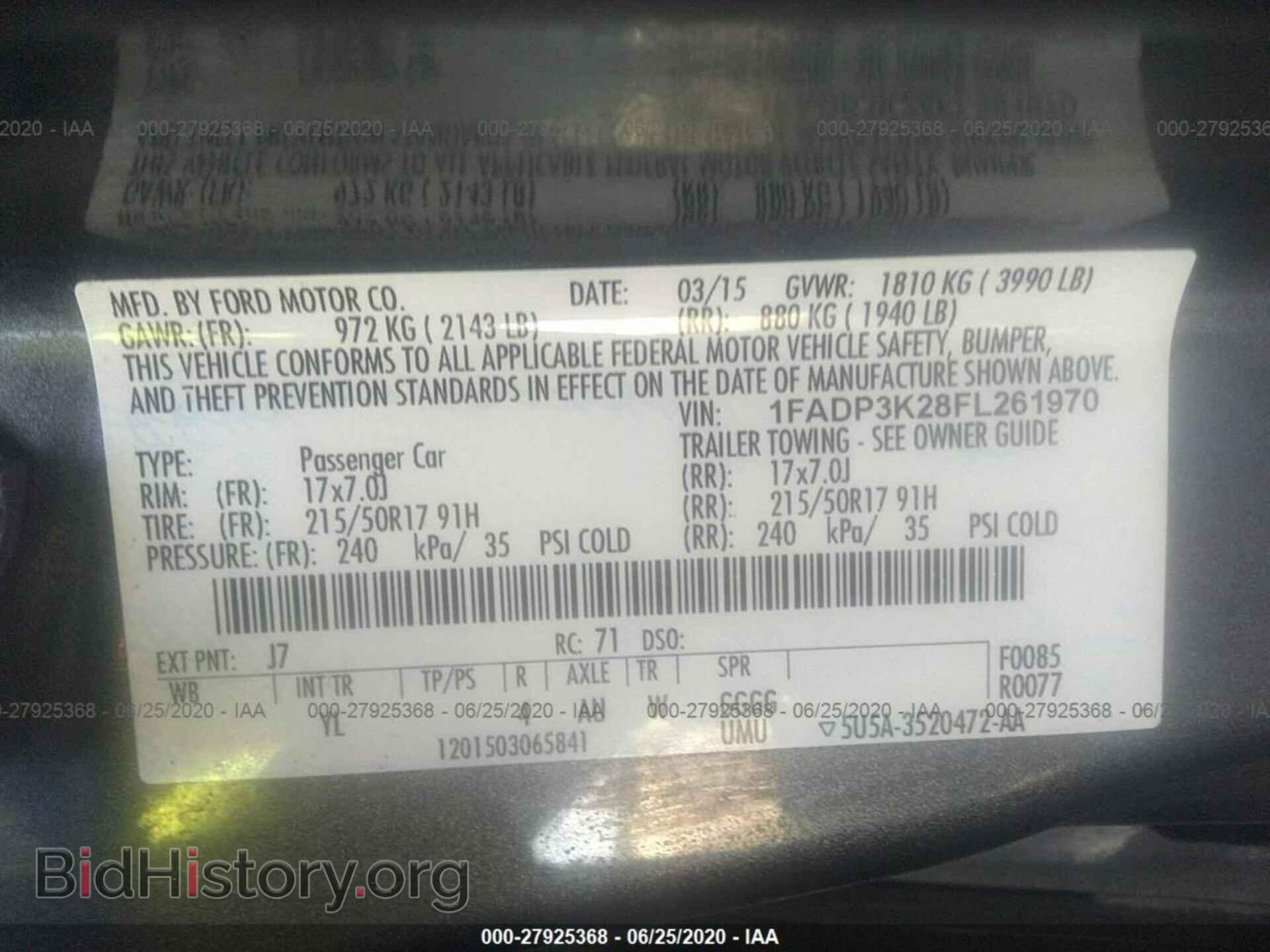 2015 FORD FOCUS - VIN: 1FADP3K28FL261970 - Фото 9