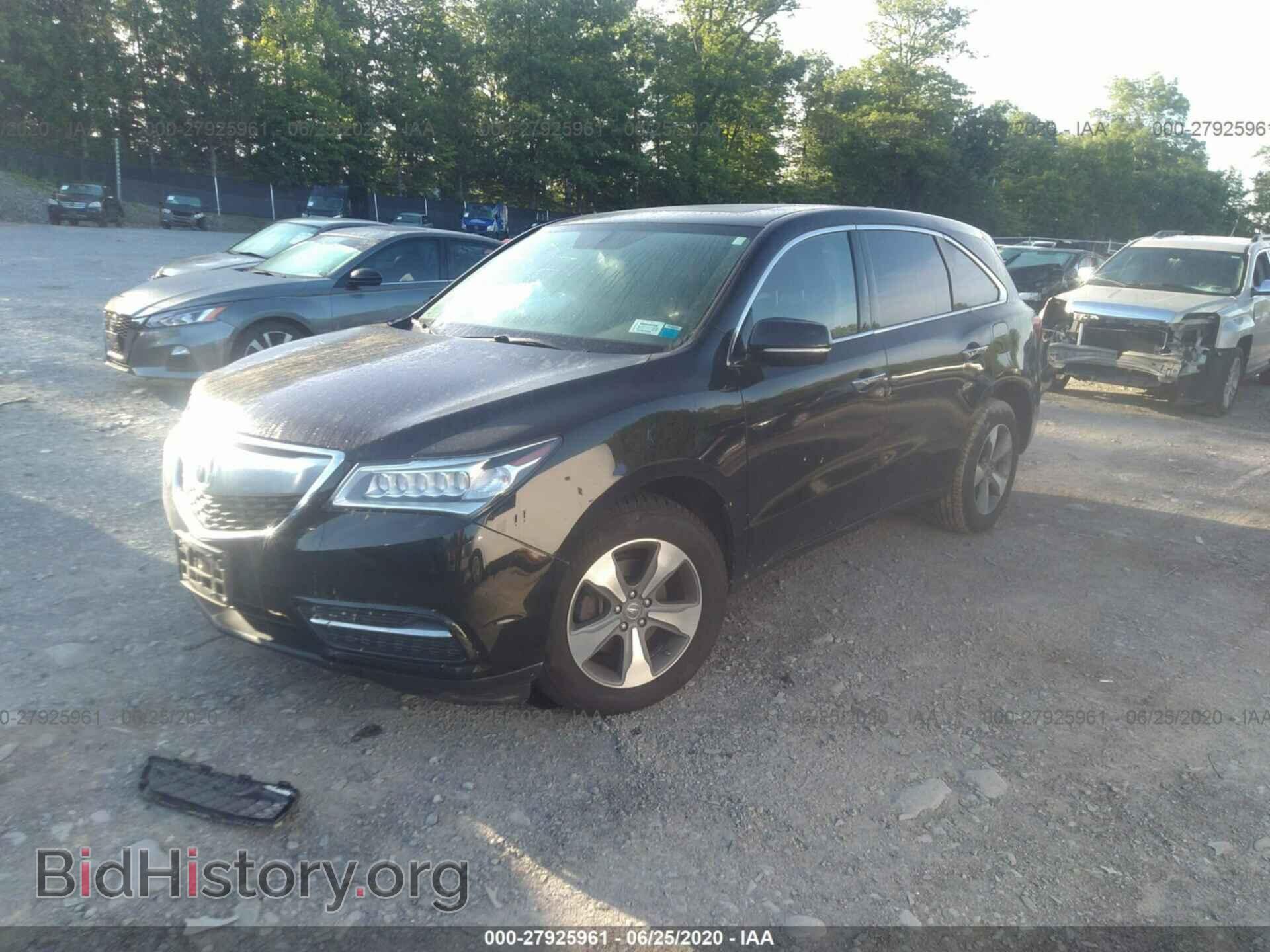 2014 ACURA MDX - VIN: 5FRYD4H24EB033529 - Фото 2
