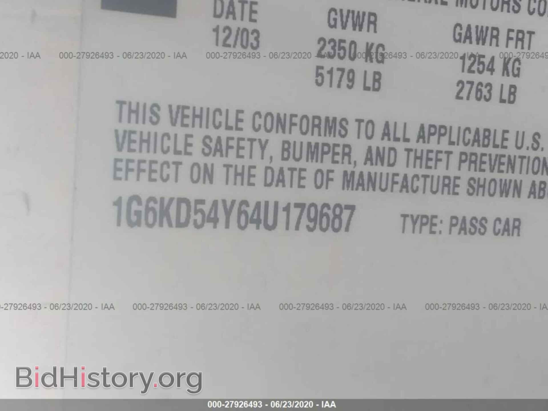 2004 CADILLAC DEVILLE - VIN: 1G6KD54Y64U179687 - Фото 9