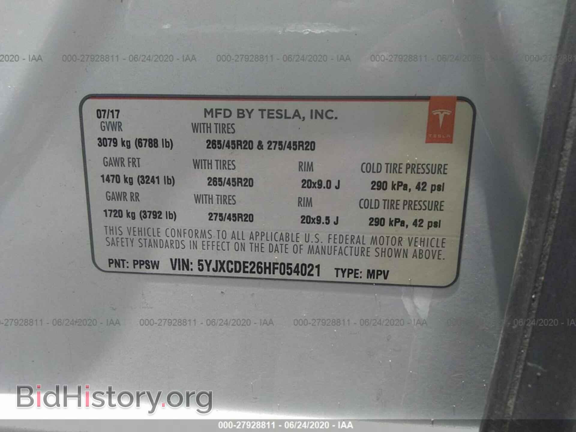 2017 TESLA MODEL X - VIN: 5YJXCDE26HF054021 - Фото 9