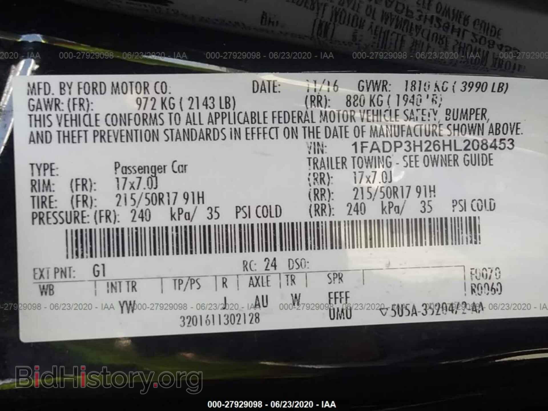 2017 FORD FOCUS - VIN: 1FADP3H26HL208453 - Photo 9