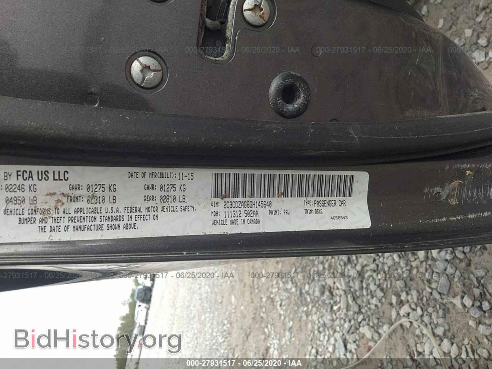 2016 DODGE CHALLENGER - VIN: 2C3CDZAG8GH145640 - Photo 9