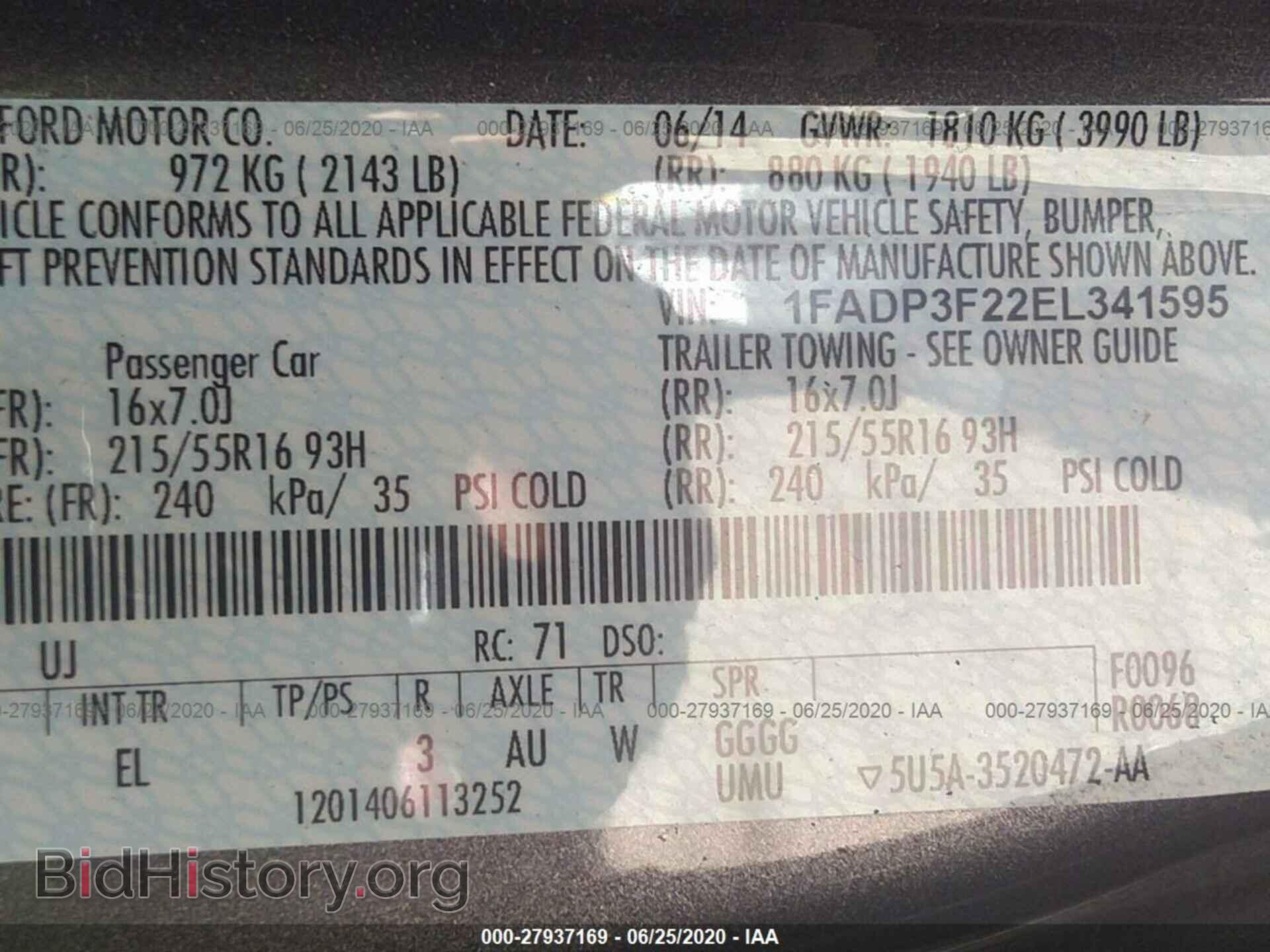 2014 FORD FOCUS - VIN: 1FADP3F22EL341595 - Photo 9