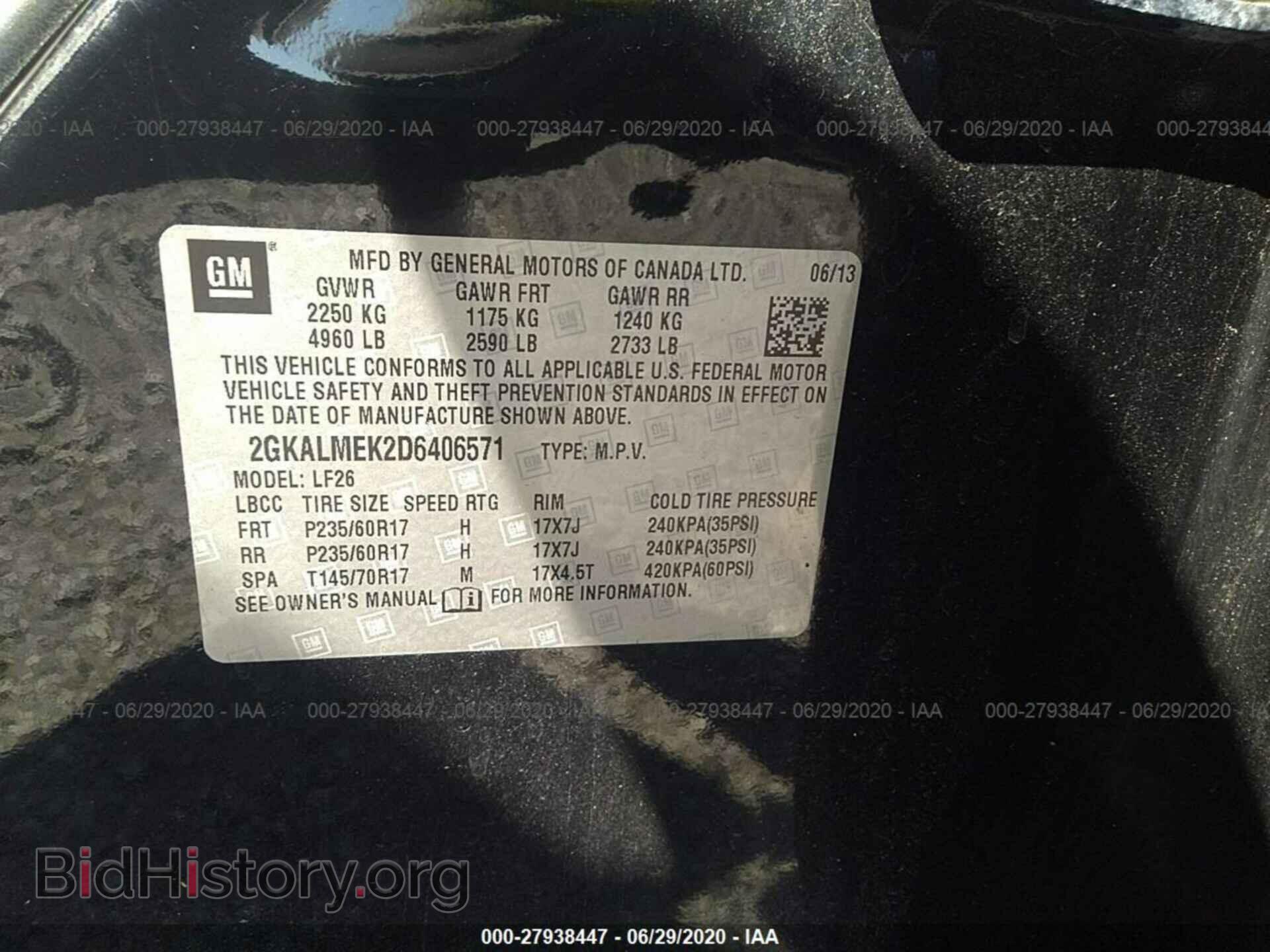 2013 GMC TERRAIN - VIN: 2GKALMEK2D6406571 - Photo 9