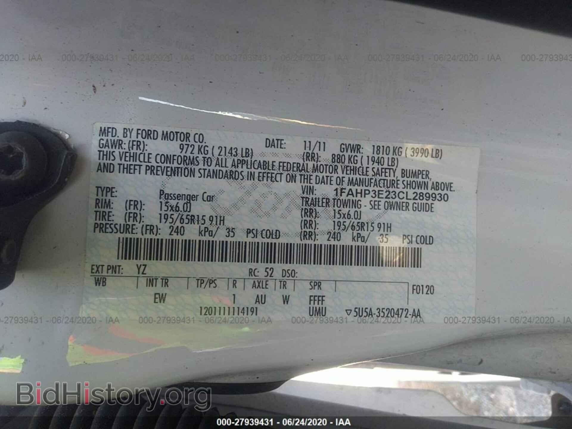 2012 FORD FOCUS - VIN: 1FAHP3E23CL289930 - Photo 9