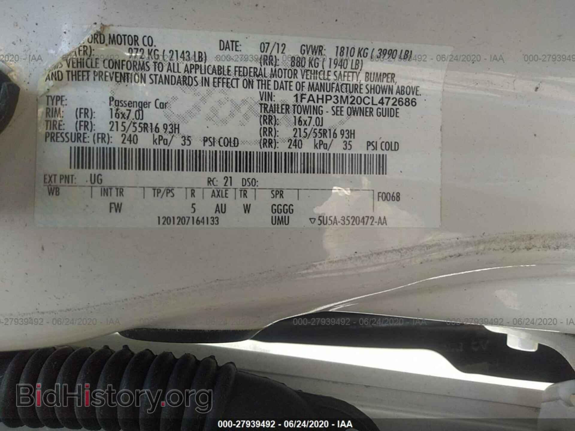 2012 FORD FOCUS - VIN: 1FAHP3M20CL472686 - Photo 9