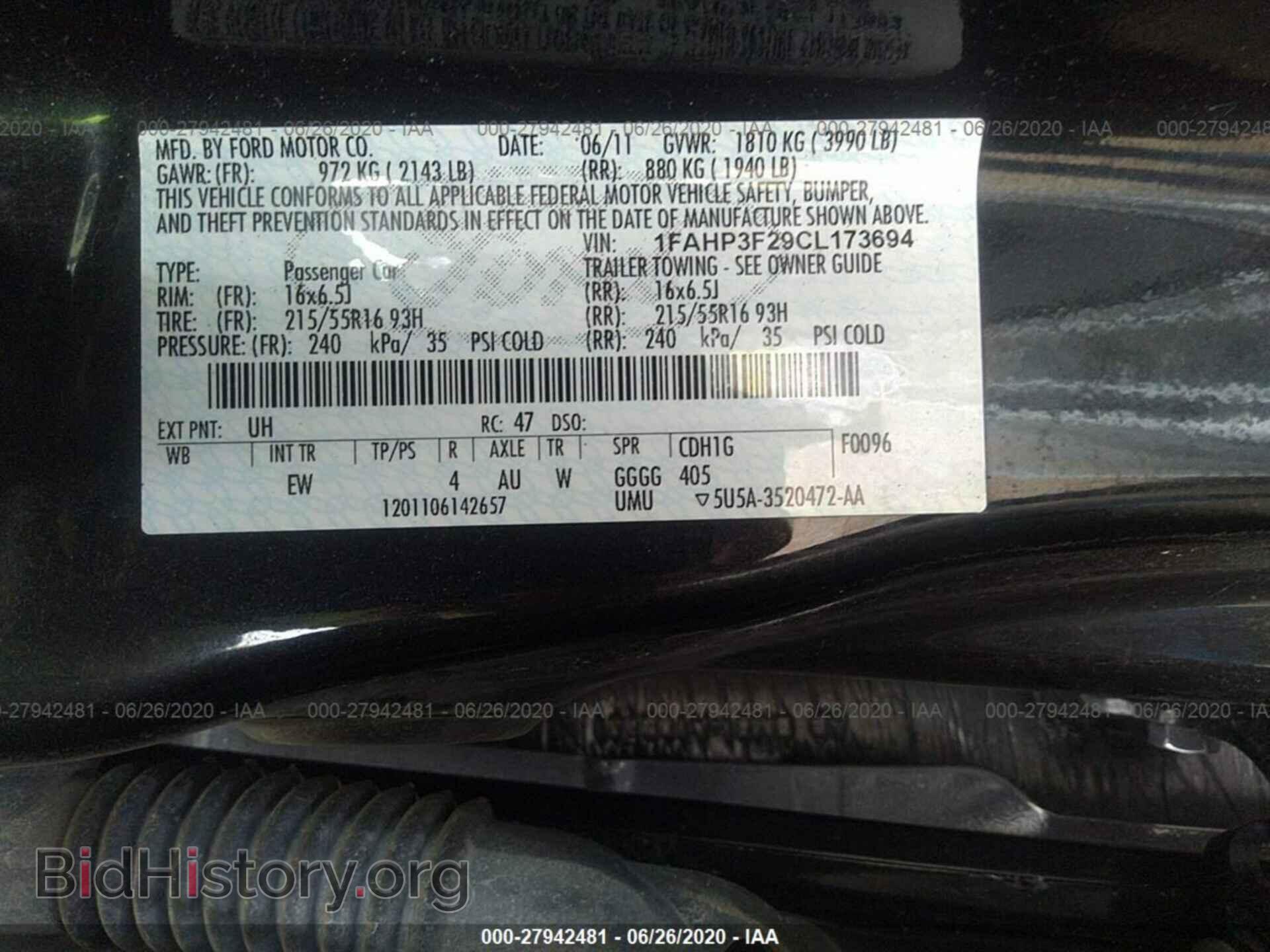 2012 FORD FOCUS - VIN: 1FAHP3F29CL173694 - Фото 9