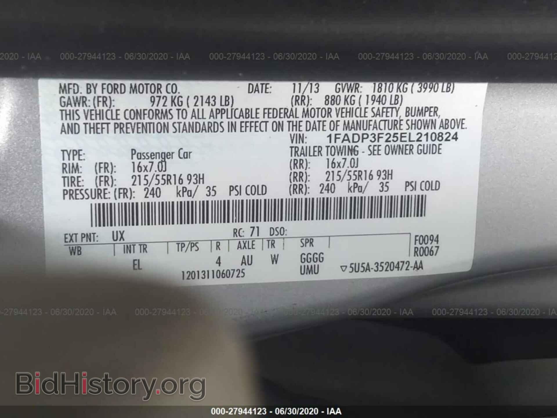 2014 FORD FOCUS - VIN: 1FADP3F25EL210824 - Photo 9