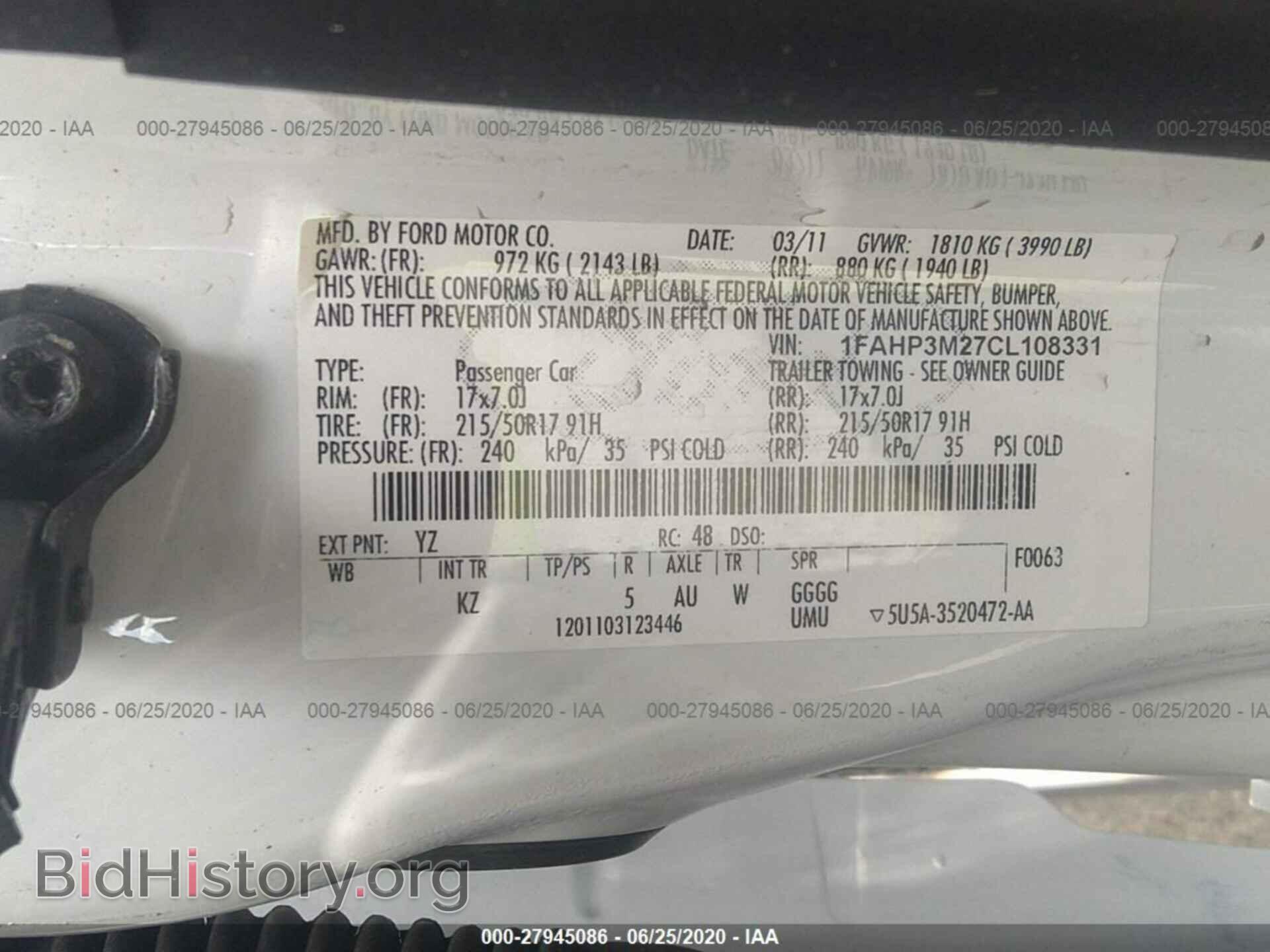 2012 FORD FOCUS - VIN: 1FAHP3M27CL108331 - Фото 9