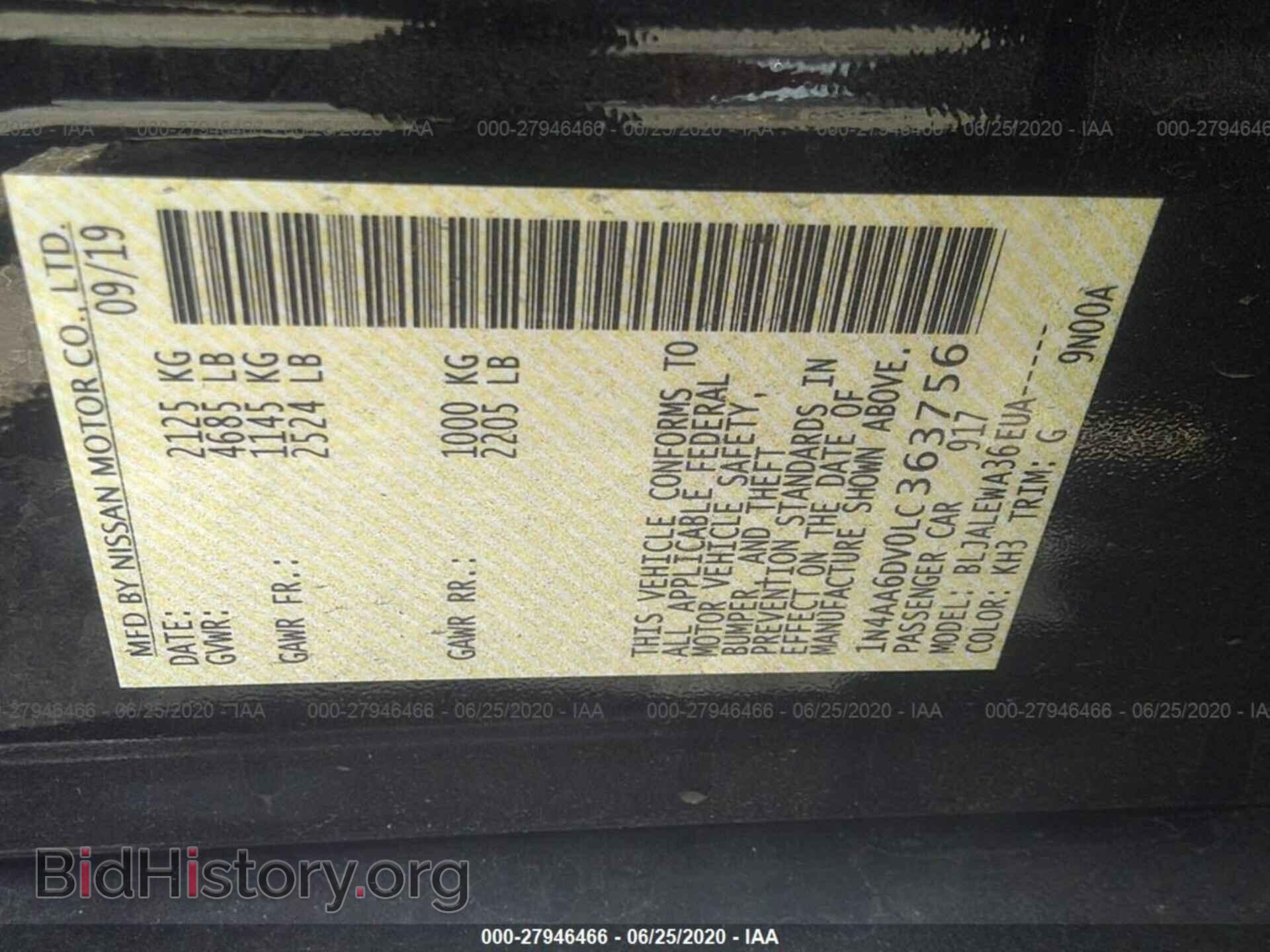 2020 NISSAN MAXIMA - VIN: 1N4AA6DV0LC363756 - Фото 9