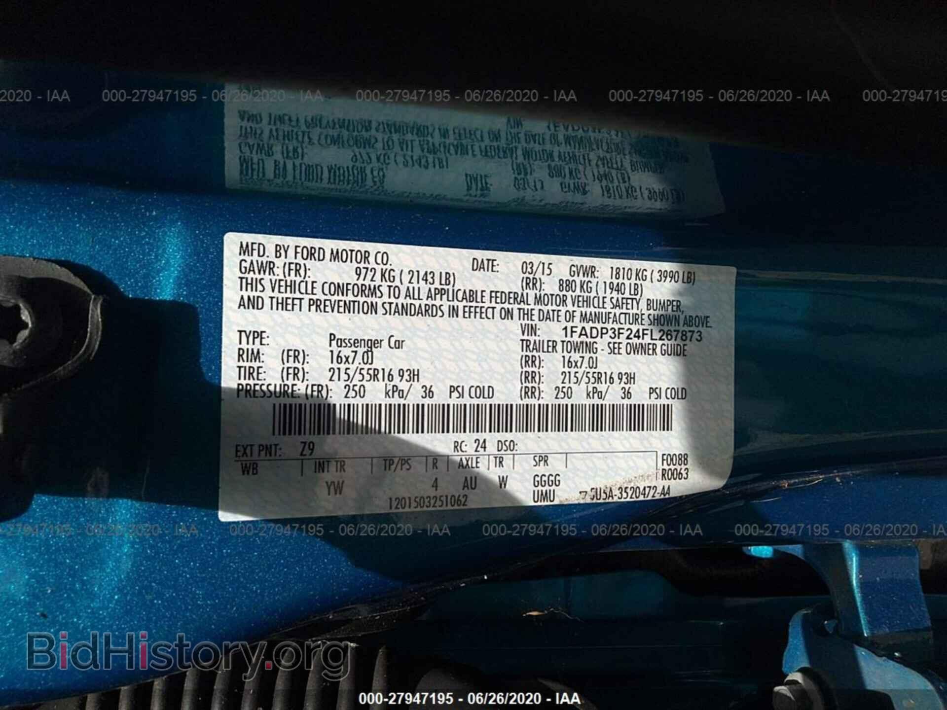 2015 FORD FOCUS - VIN: 1FADP3F24FL267873 - Photo 9