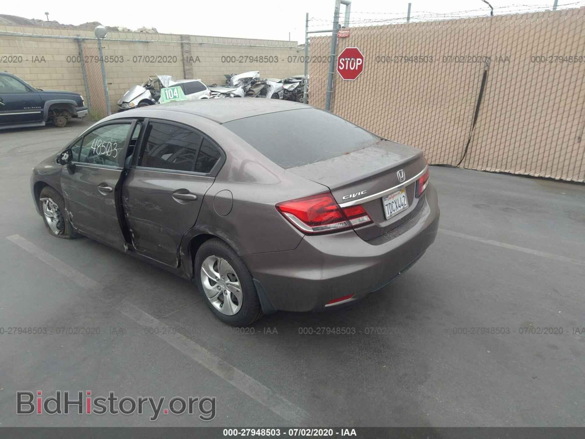2013 HONDA CIVIC - VIN: 19XFB2F50DE294645 - Фото 3