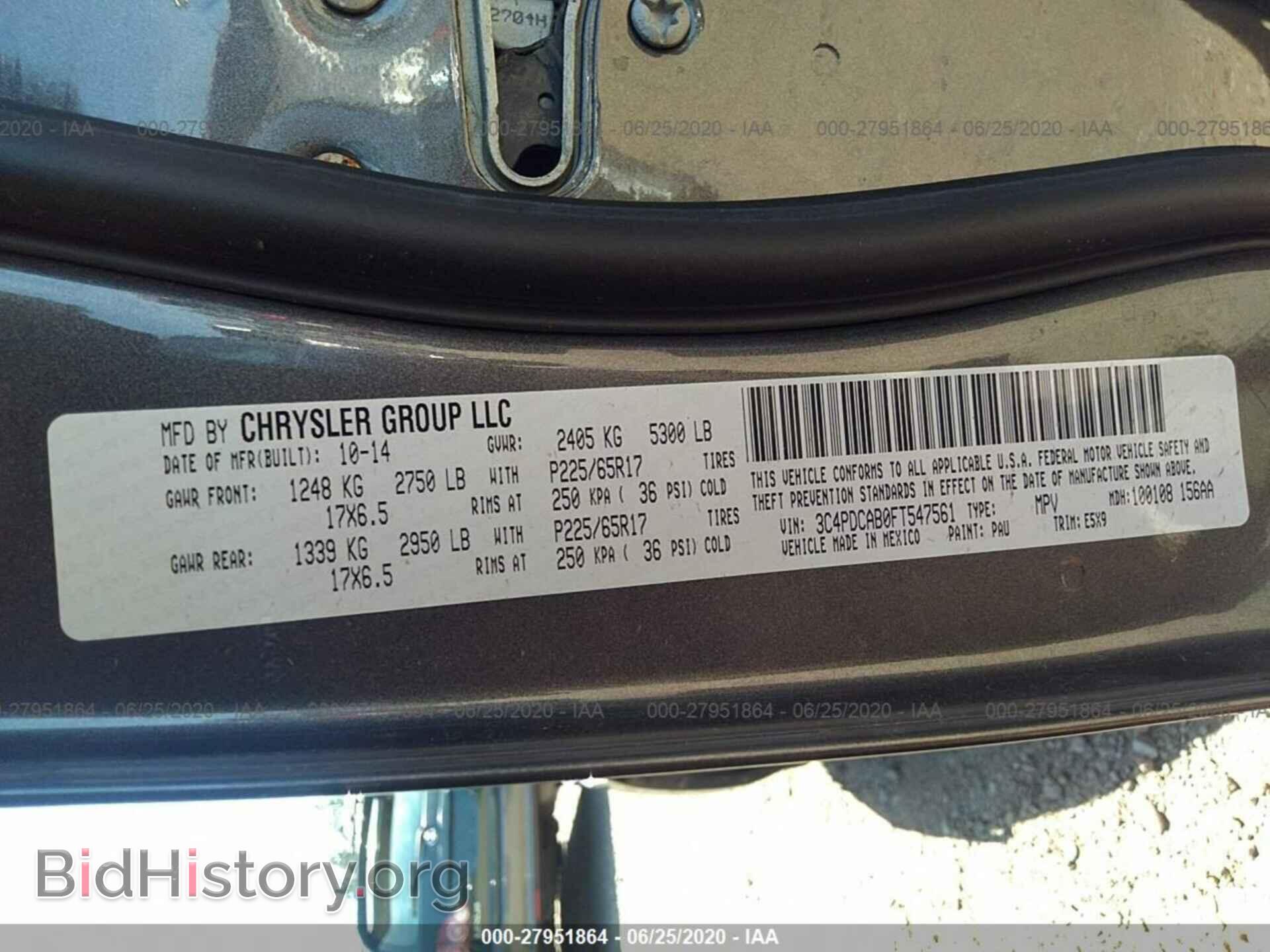 2015 DODGE JOURNEY - VIN: 3C4PDCAB0FT547561 - Photo 9