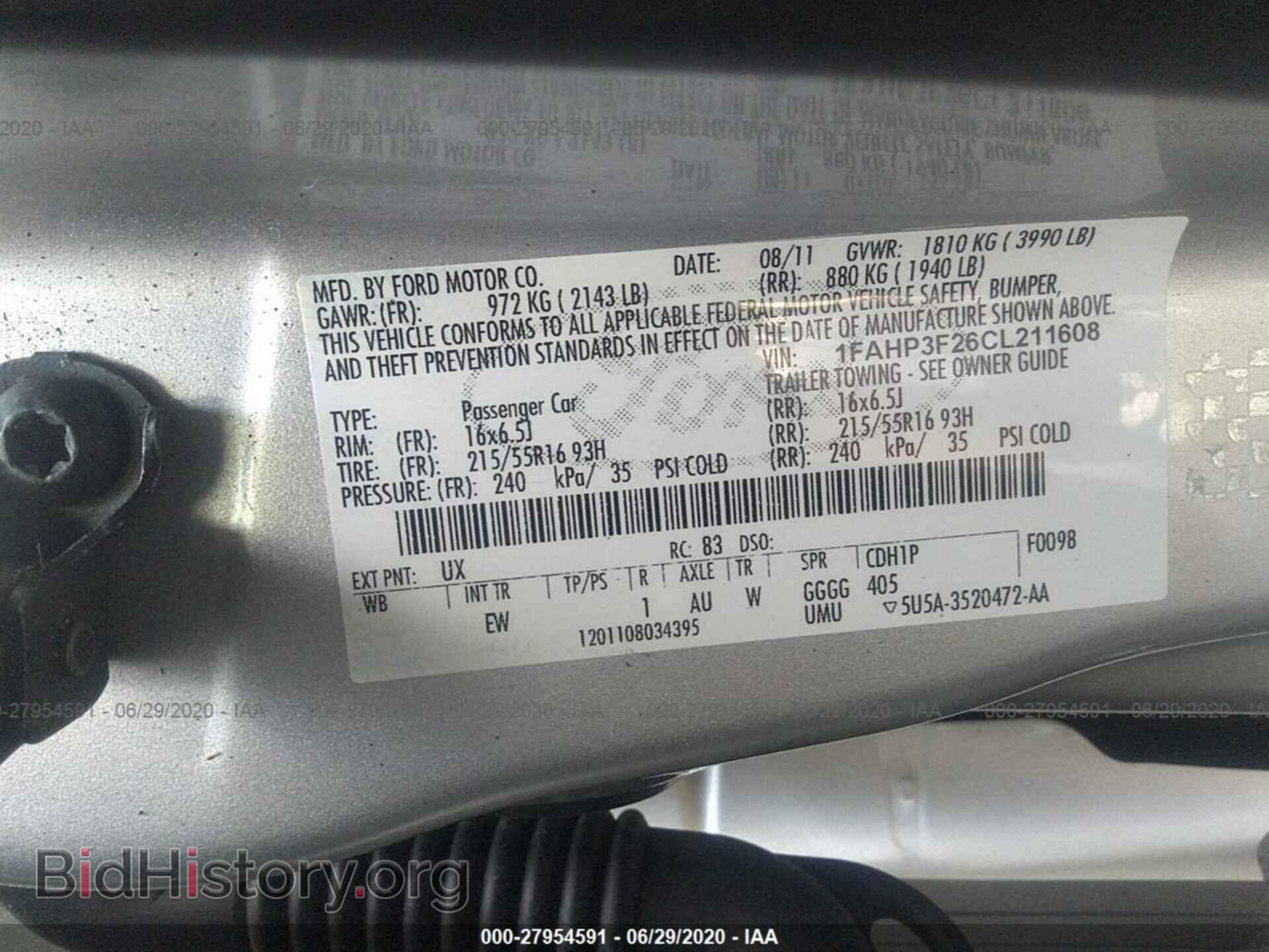2012 FORD FOCUS - VIN: 1FAHP3F26CL211608 - Фото 9