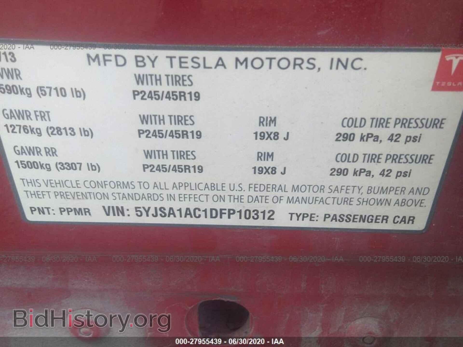 2013 TESLA MODEL S - VIN: 5YJSA1AC1DFP10312 - Фото 9