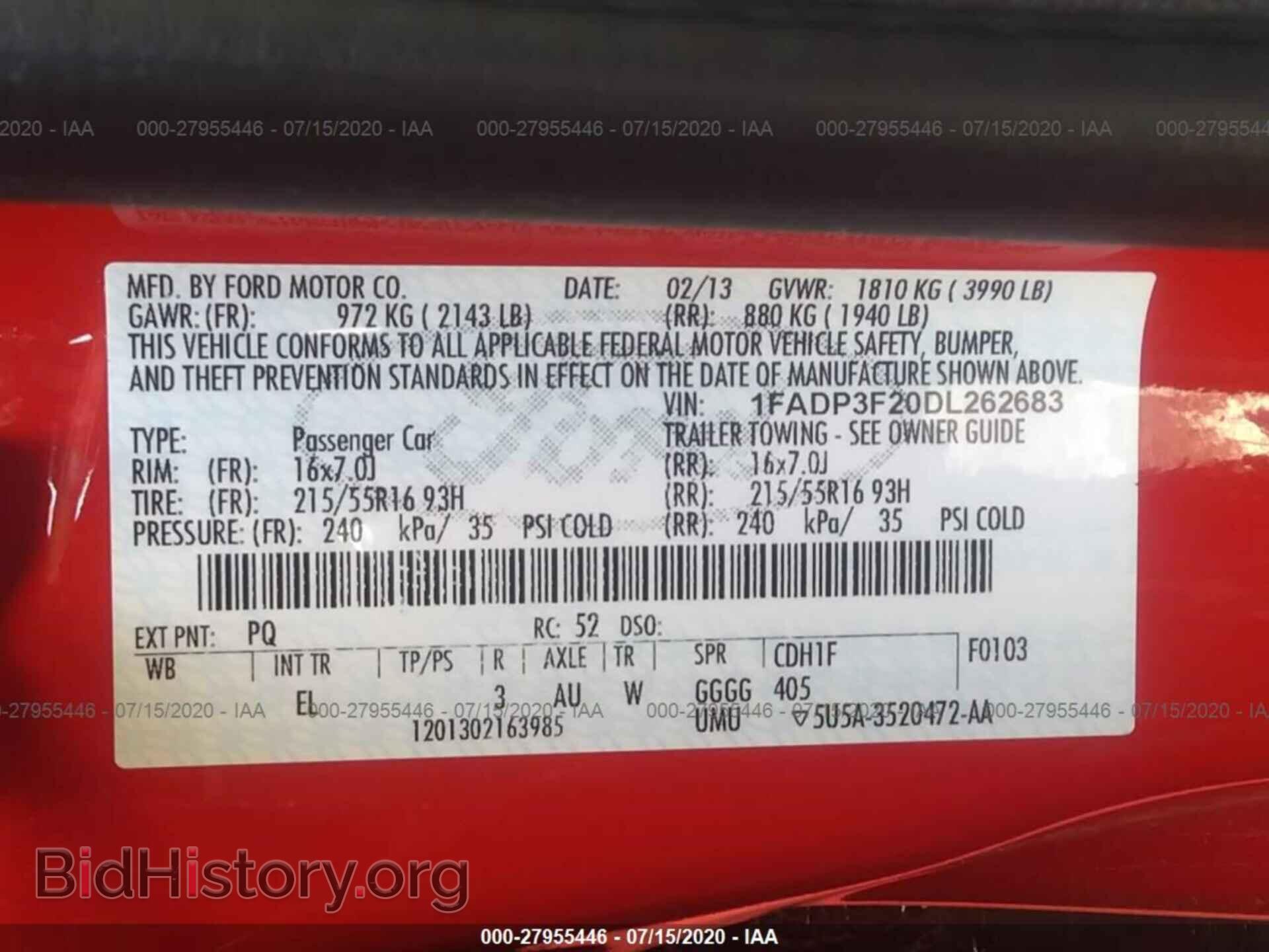 2013 FORD FOCUS - VIN: 1FADP3F20DL262683 - Photo 9