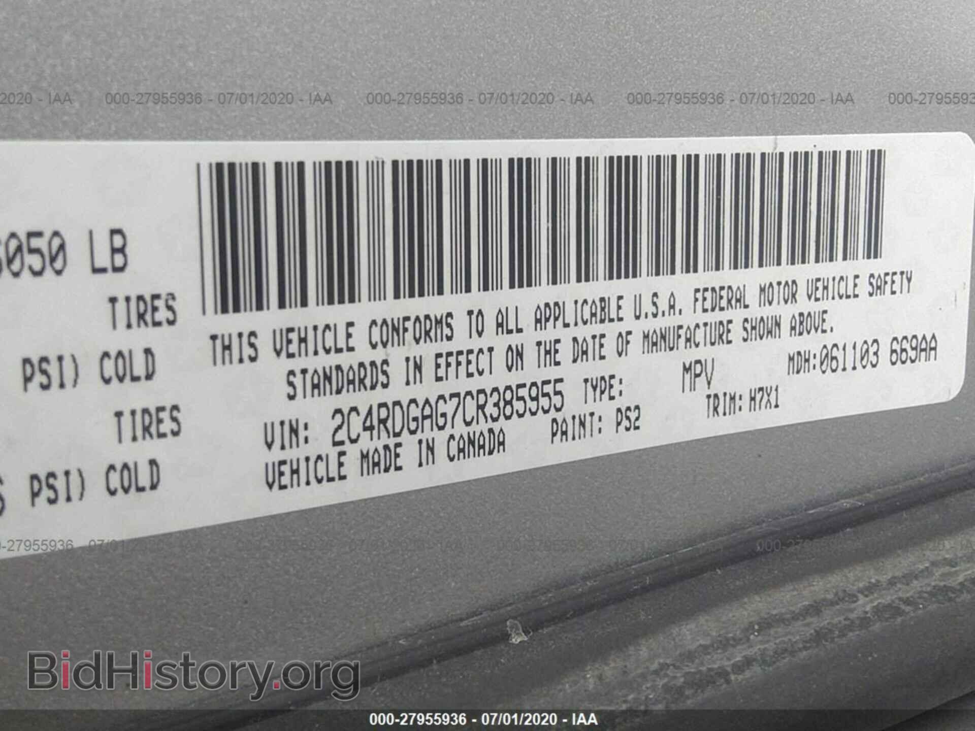 2012 RAM CARGO VAN - VIN: 2C4RDGAG7CR385955 - Photo 9