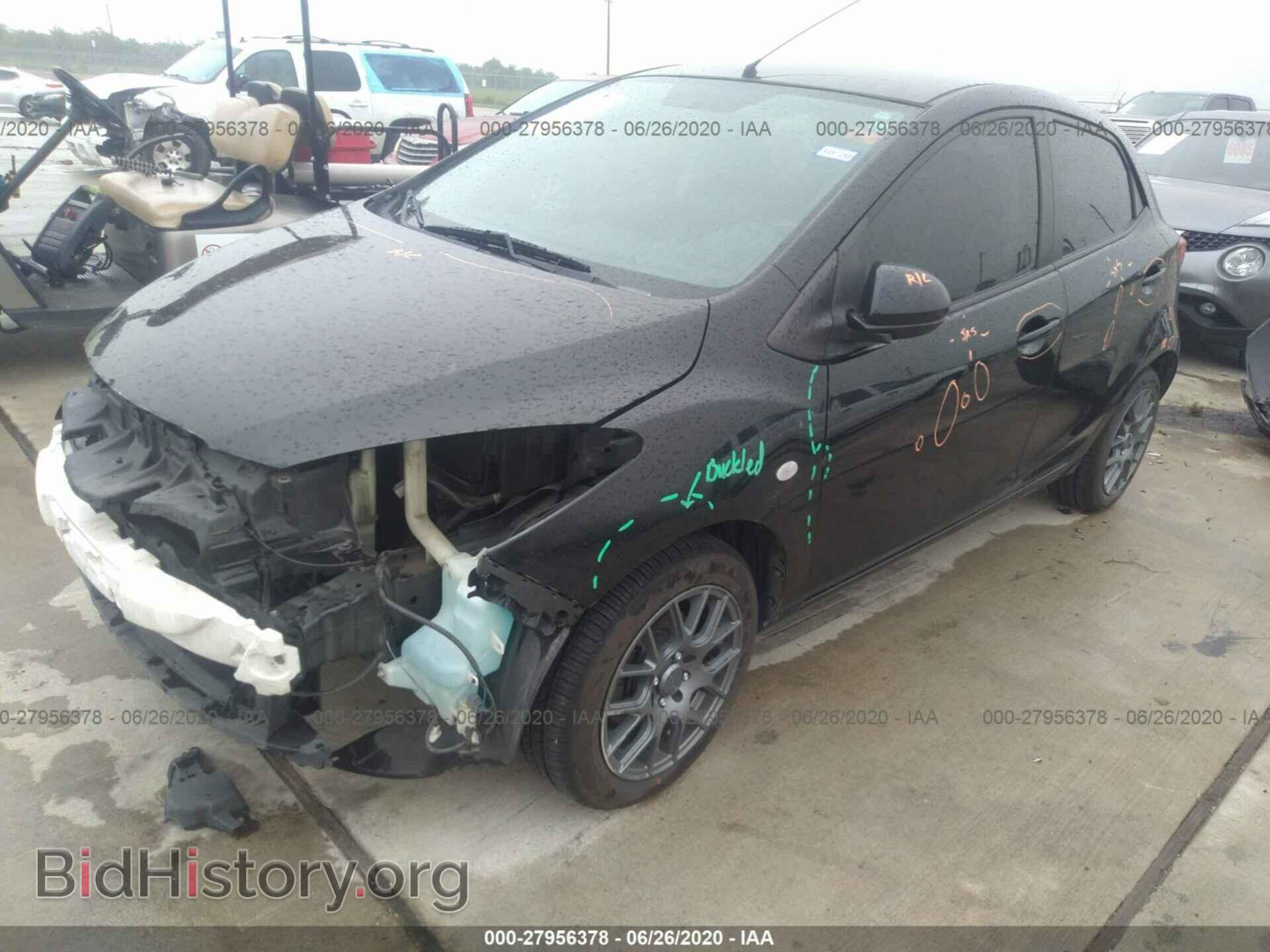 2014 MAZDA MAZDA2 - VIN: JM1DE1KY5E0185567 - Фото 2