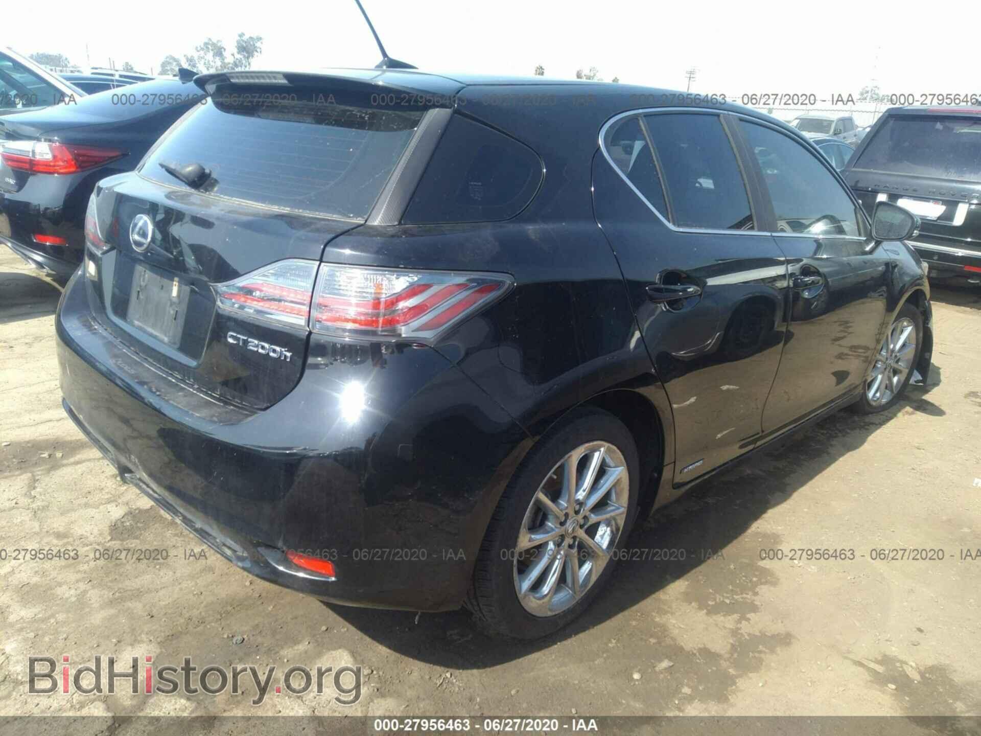 2012 LEXUS CT 200H - VIN: JTHKD5BH3C2078308 - Фото 4