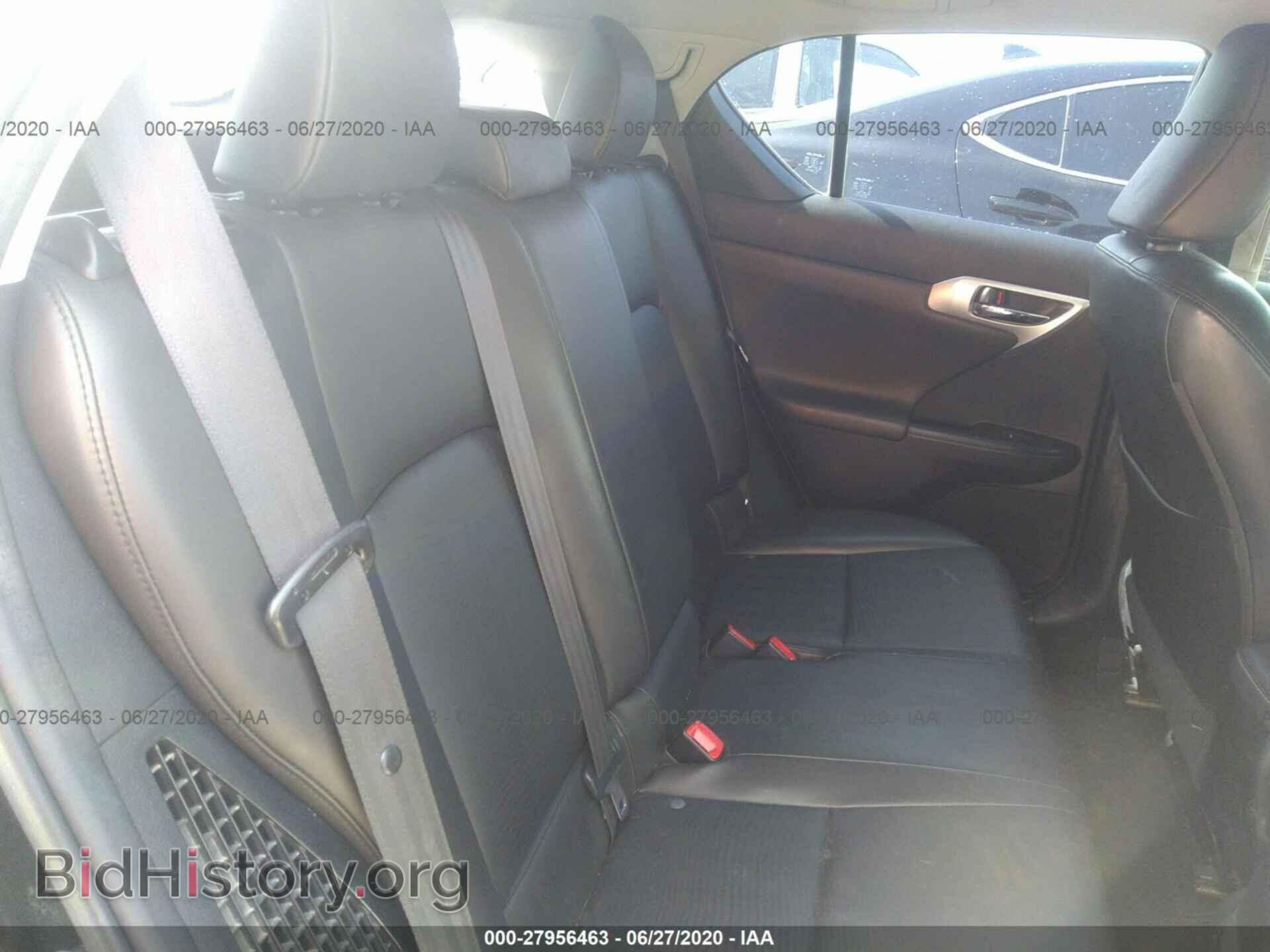2012 LEXUS CT 200H - VIN: JTHKD5BH3C2078308 - Фото 8