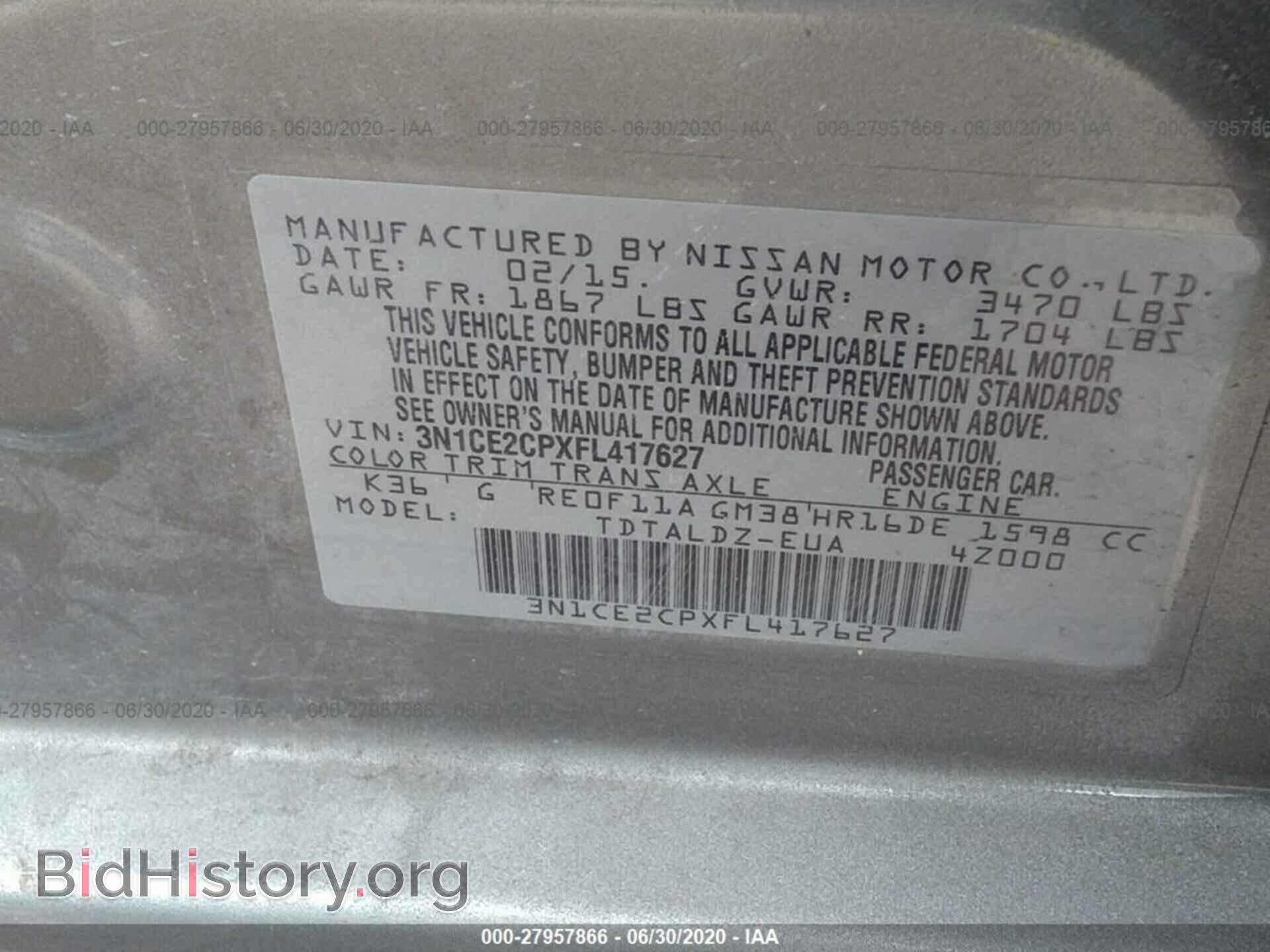 2015 NISSAN VERSA NOTE - VIN: 3N1CE2CPXFL417627 - Фото 9