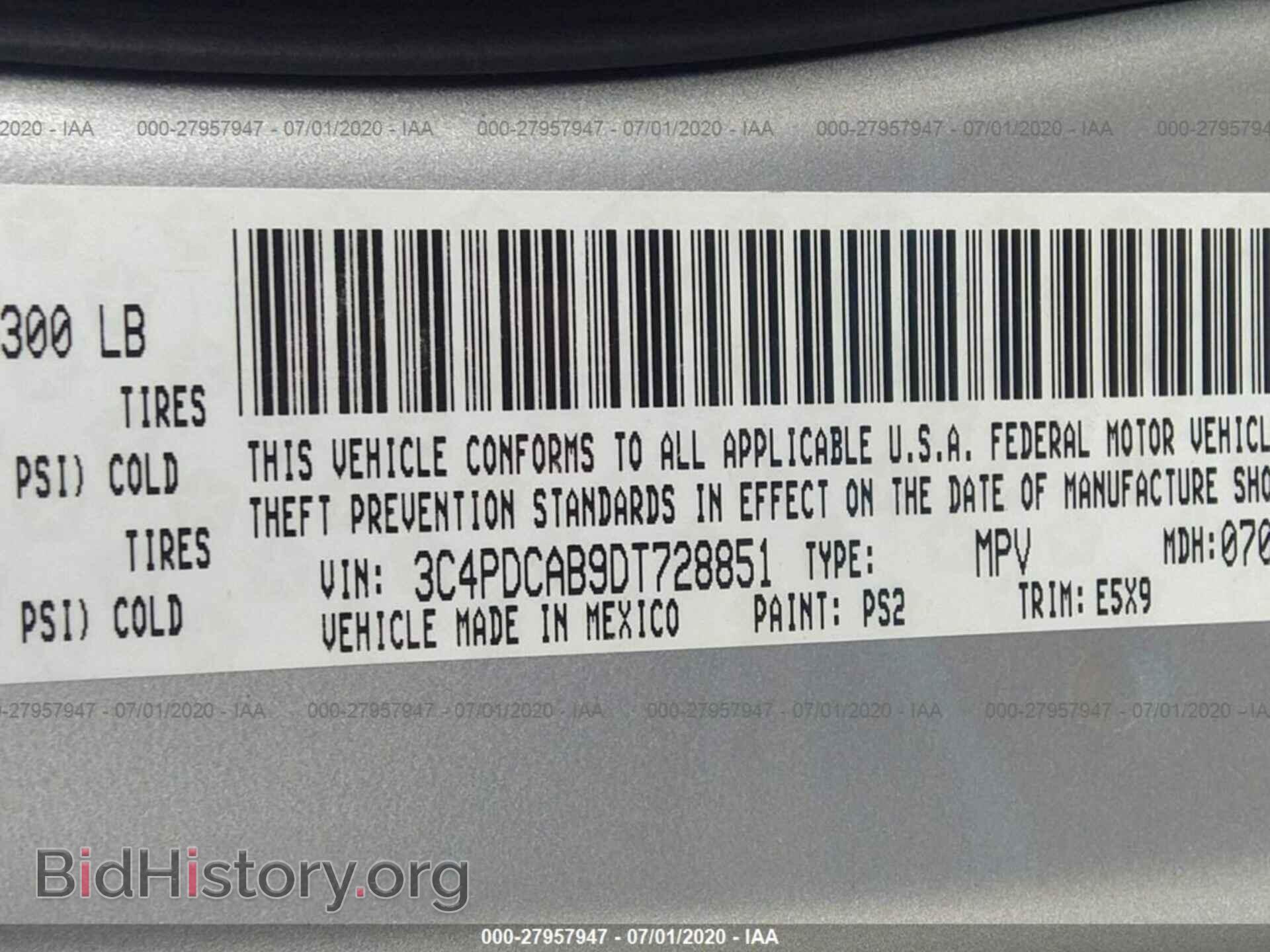 2013 DODGE JOURNEY - VIN: 3C4PDCAB9DT728851 - Фото 9