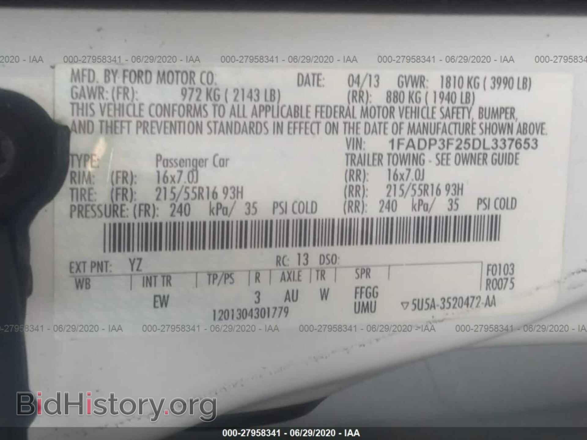 2013 FORD FOCUS - VIN: 1FADP3F25DL337653 - Photo 9