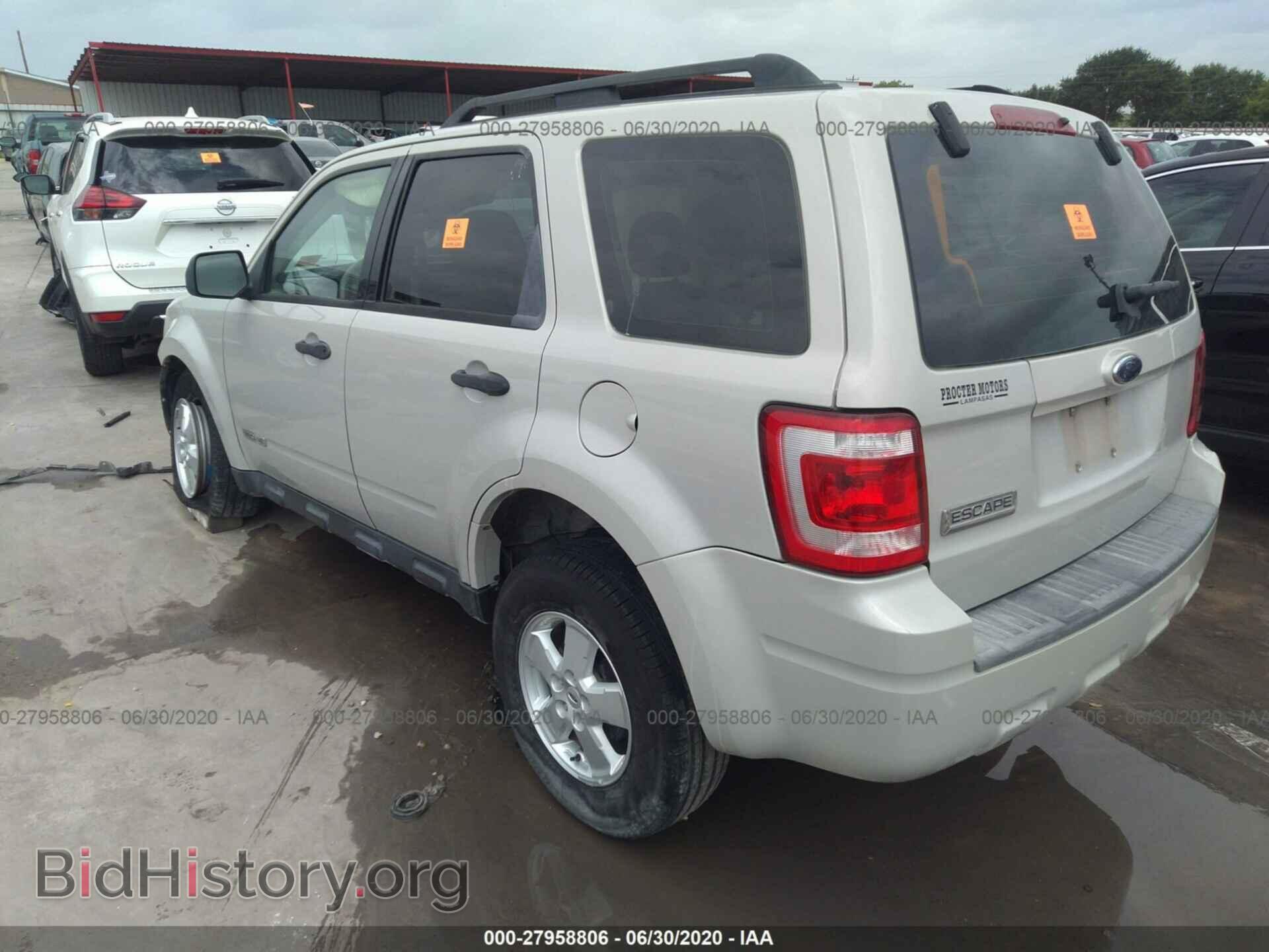2008 FORD ESCAPE - VIN: 1FMCU02Z28KA51167 - Фото 3