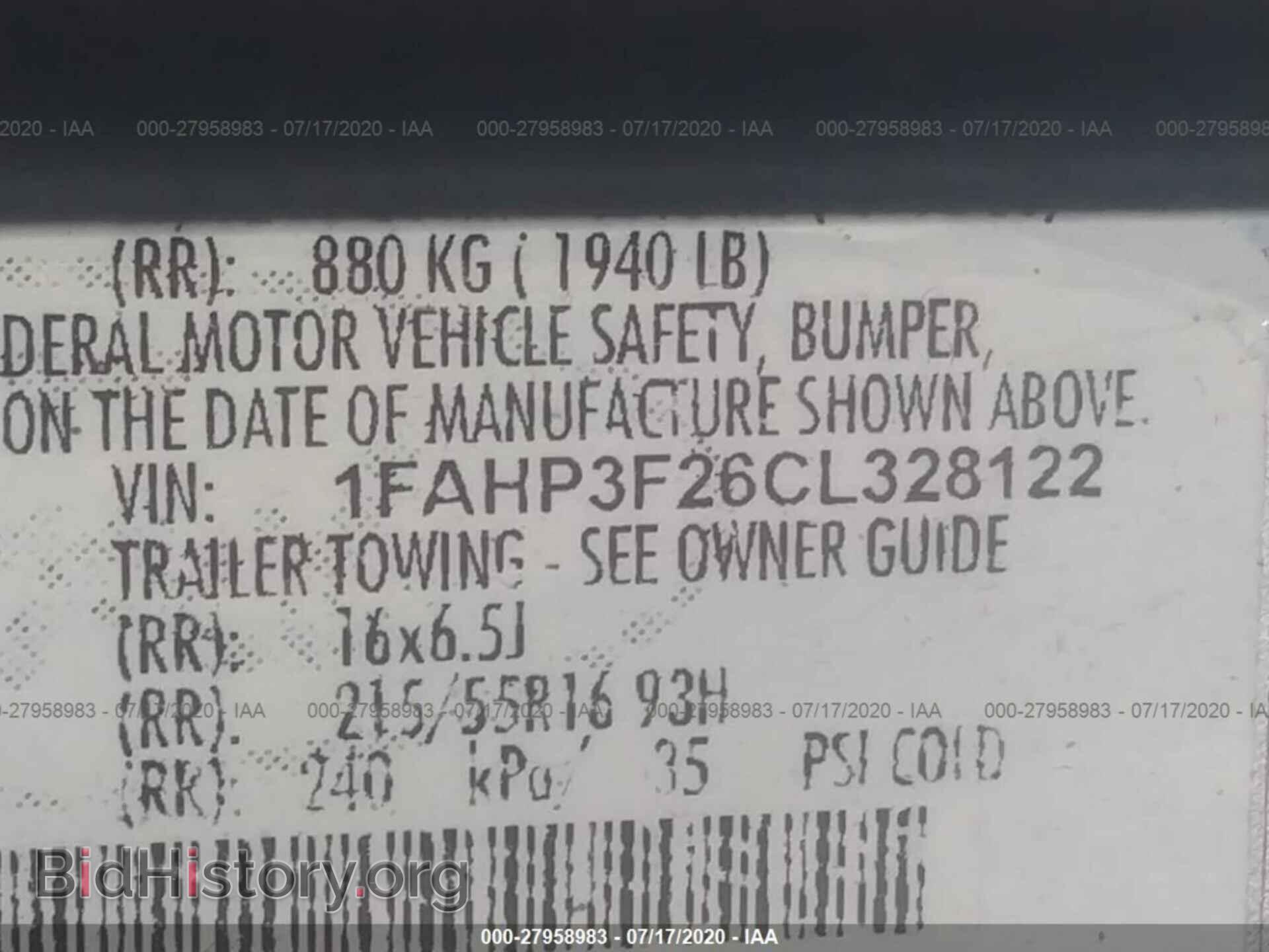 2012 FORD FOCUS - VIN: 1FAHP3F26CL328122 - Фото 9