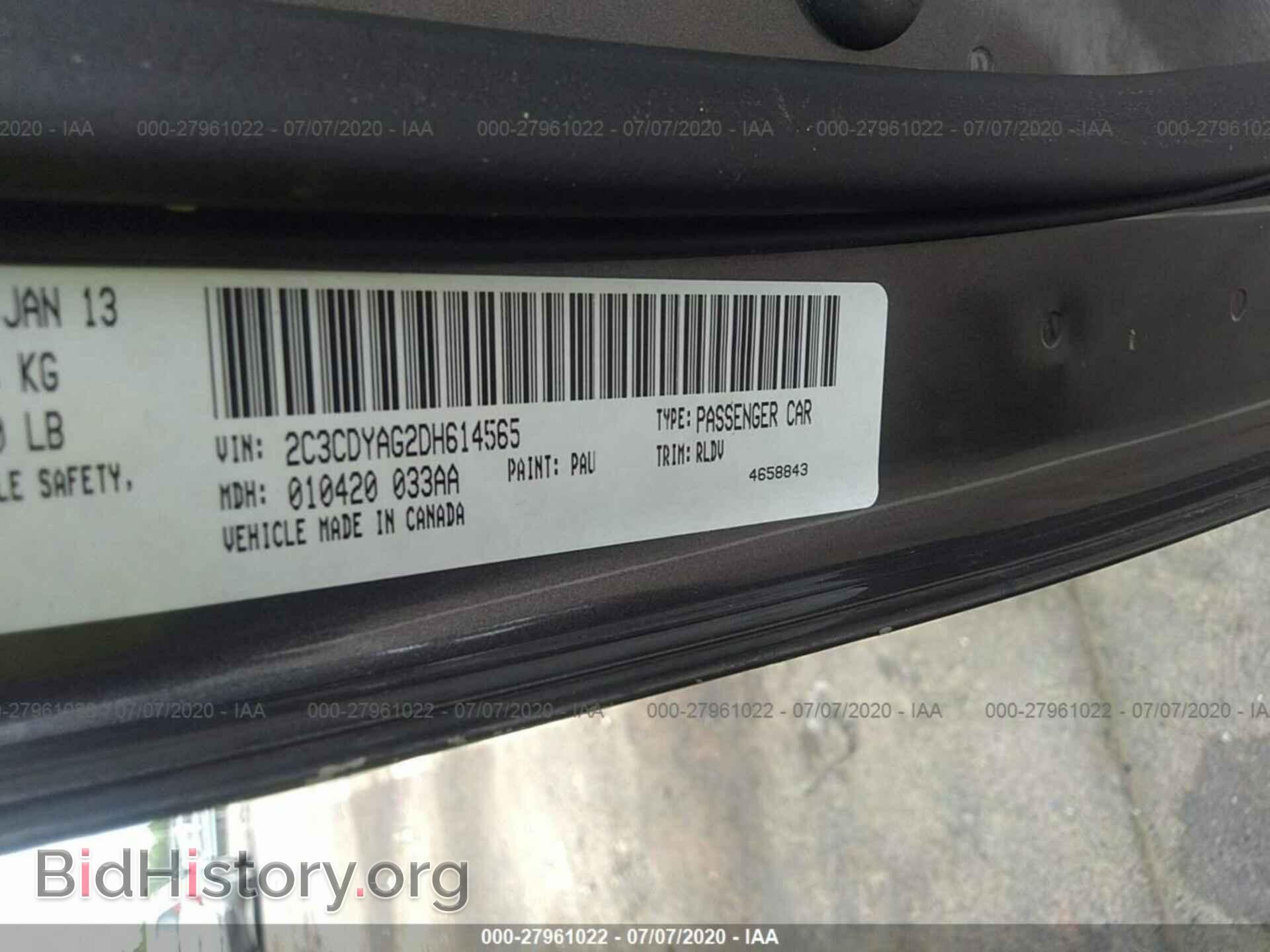 2013 DODGE CHALLENGER - VIN: 2C3CDYAG2DH614565 - Photo 9