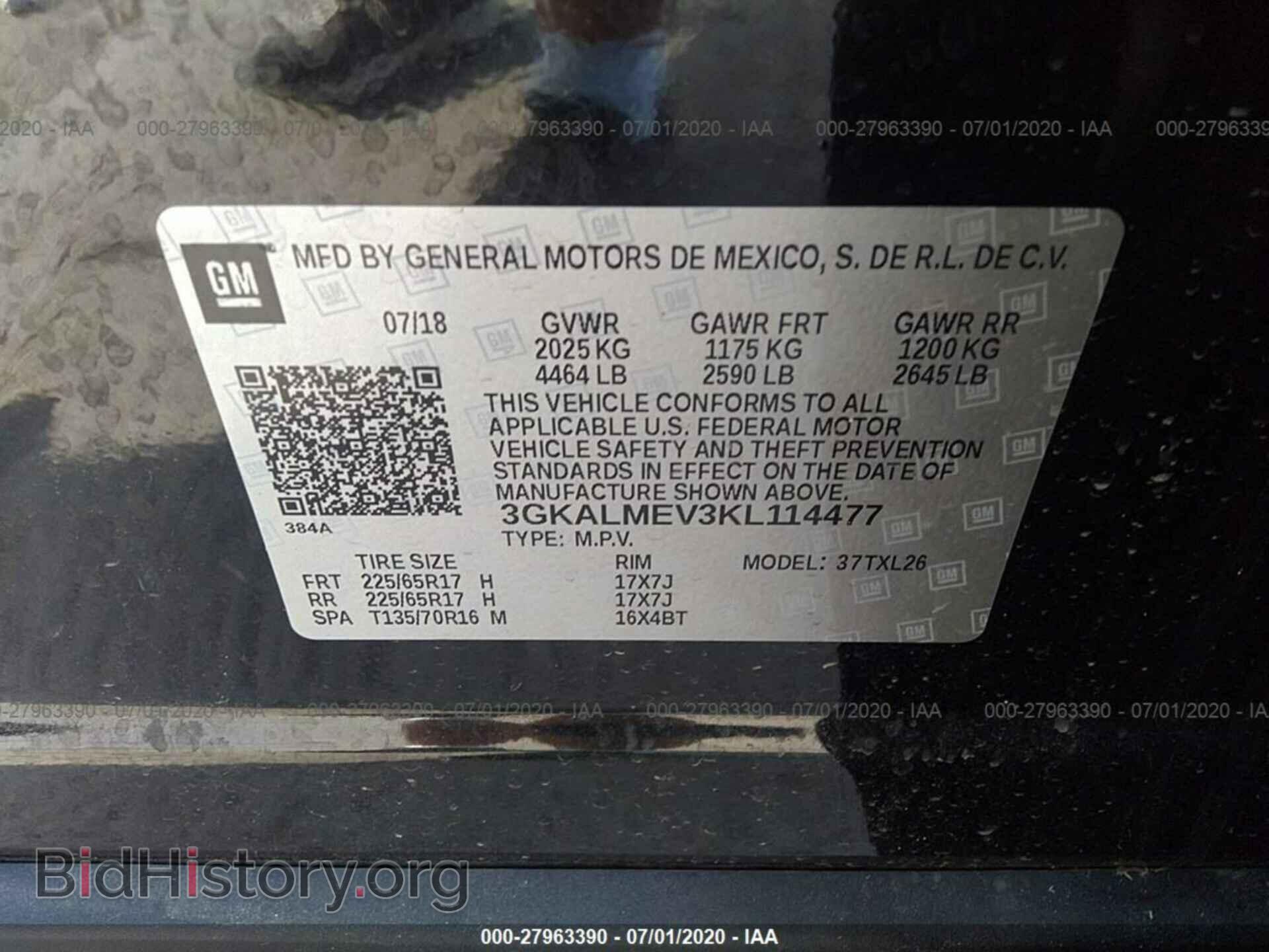 2019 GMC TERRAIN - VIN: 3GKALMEV3KL114477 - Фото 9