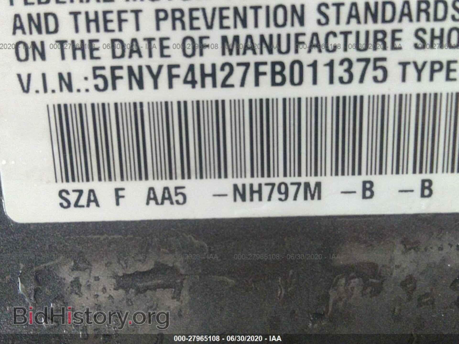 2015 HONDA PILOT - VIN: 5FNYF4H27FB011375 - Фото 9