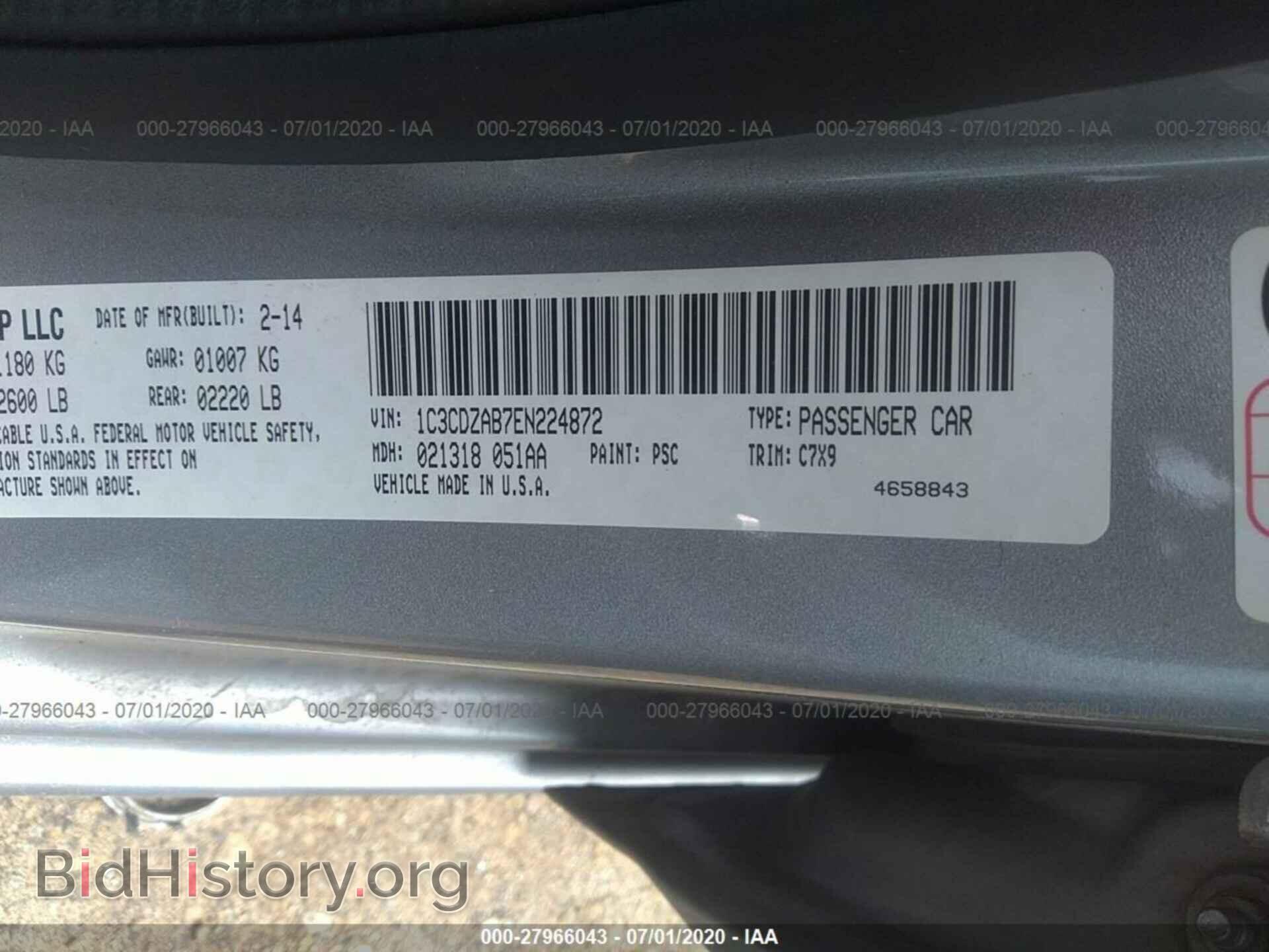 2014 DODGE AVENGER - VIN: 1C3CDZAB7EN224872 - Photo 9