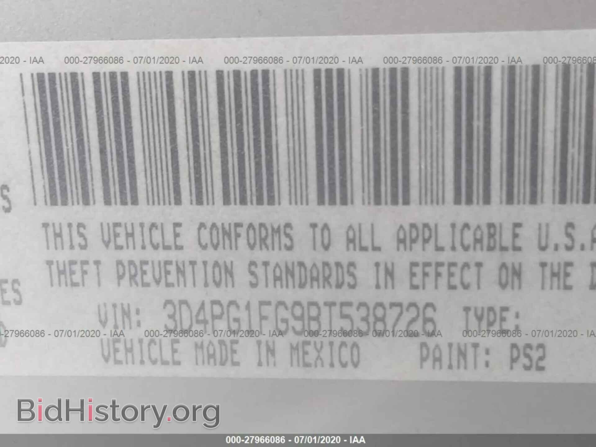 2011 DODGE JOURNEY - VIN: 3D4PG1FG9BT538726 - Фото 9