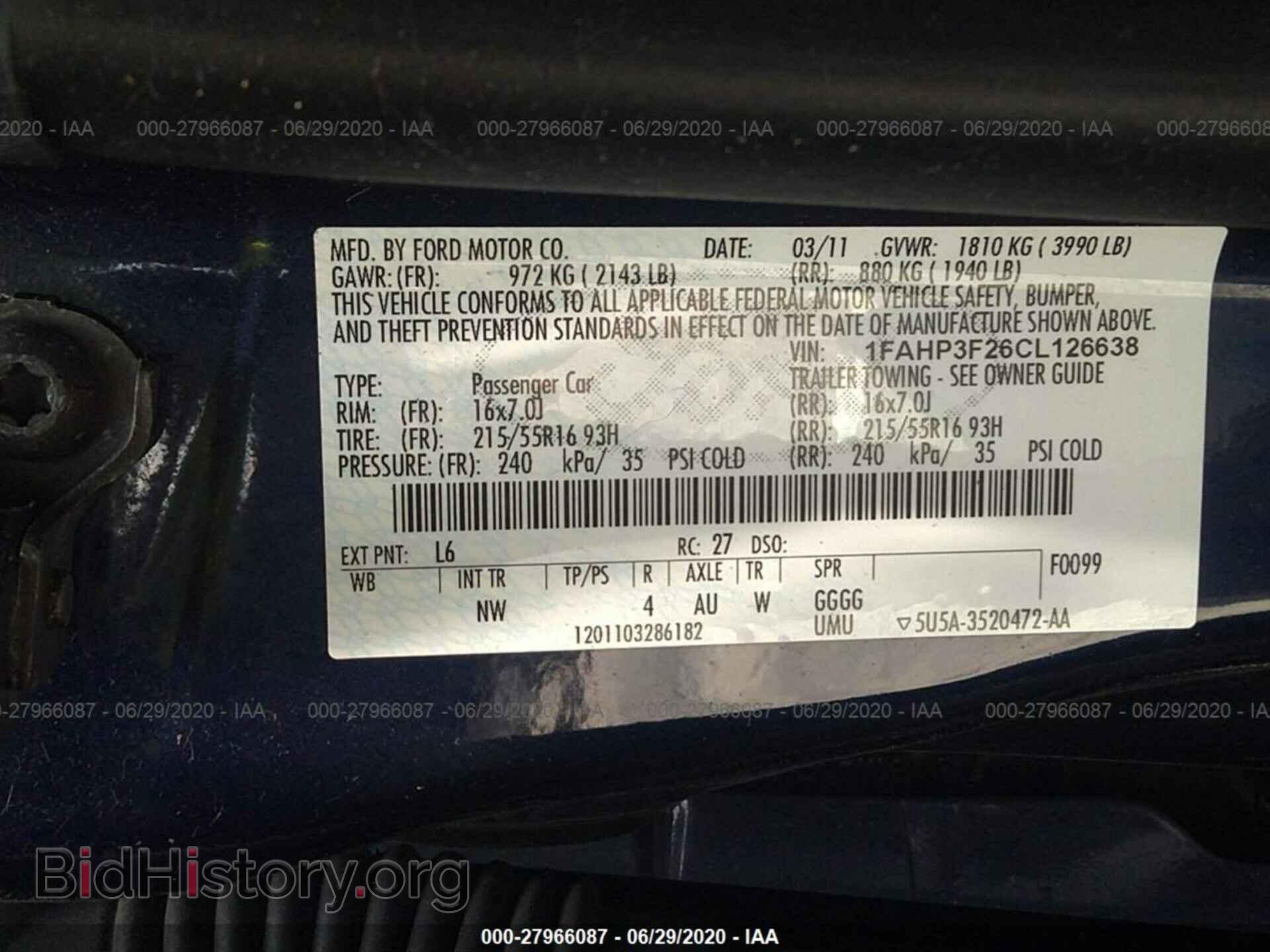 2012 FORD FOCUS - VIN: 1FAHP3F26CL126638 - Photo 9