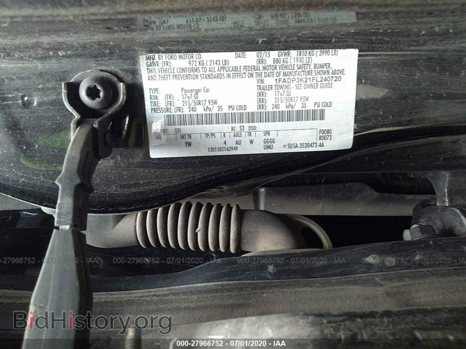 2015 FORD FOCUS - VIN: 1FADP3K21FL240720 - Фото 9