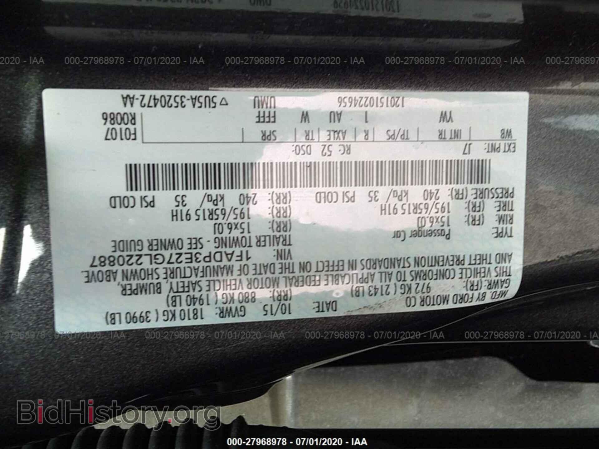 2016 FORD FOCUS - VIN: 1FADP3E27GL220887 - Photo 9