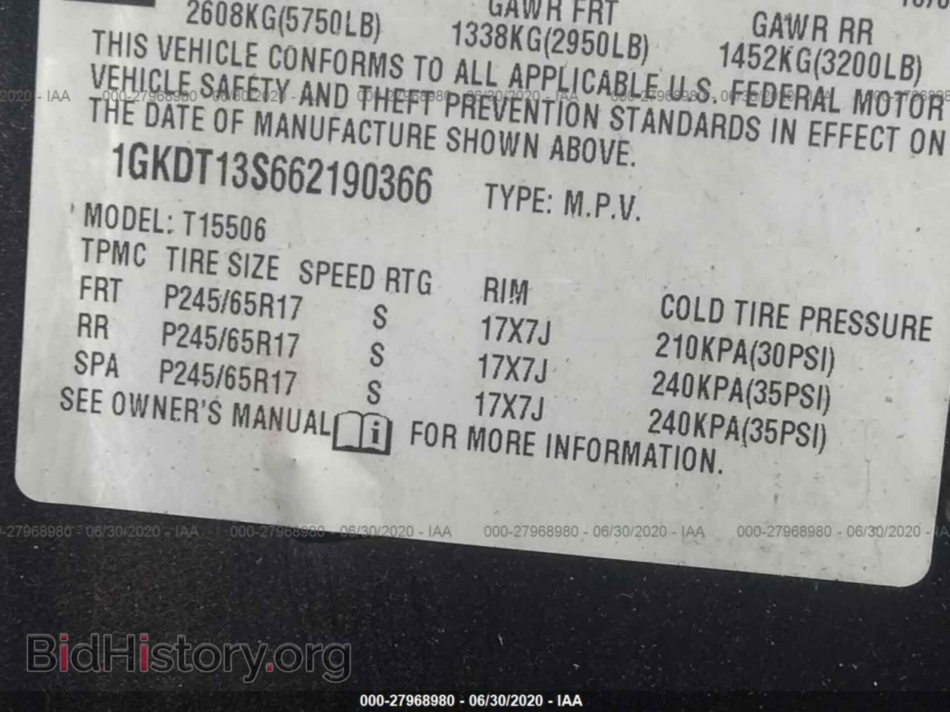 2006 GMC ENVOY - VIN: 1GKDT13S662190366 - Фото 9