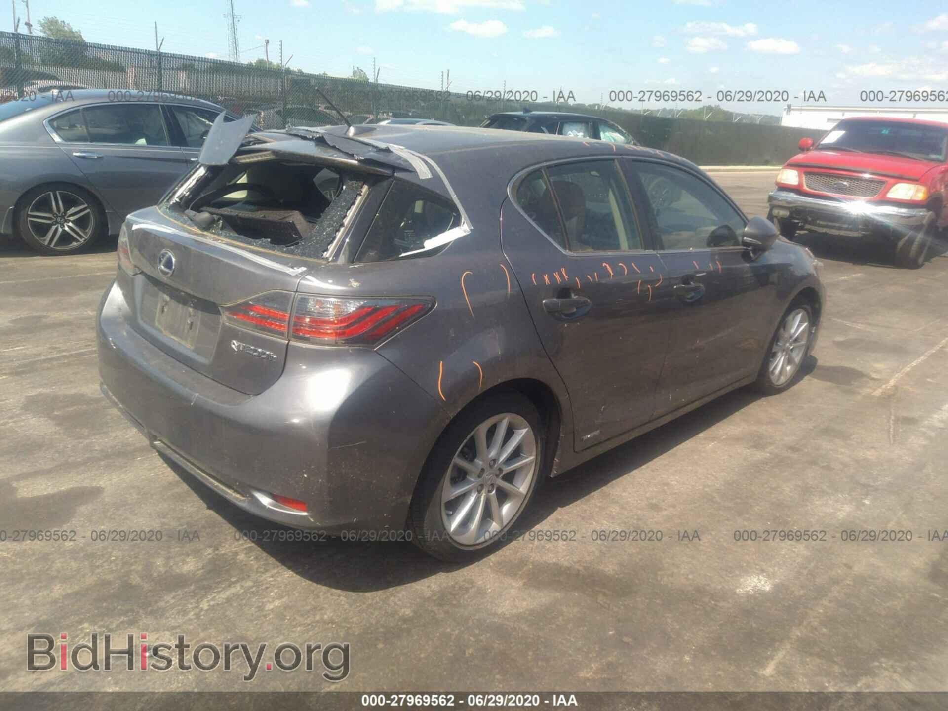 2012 LEXUS CT 200H - VIN: JTHKD5BH4C2058293 - Фото 4