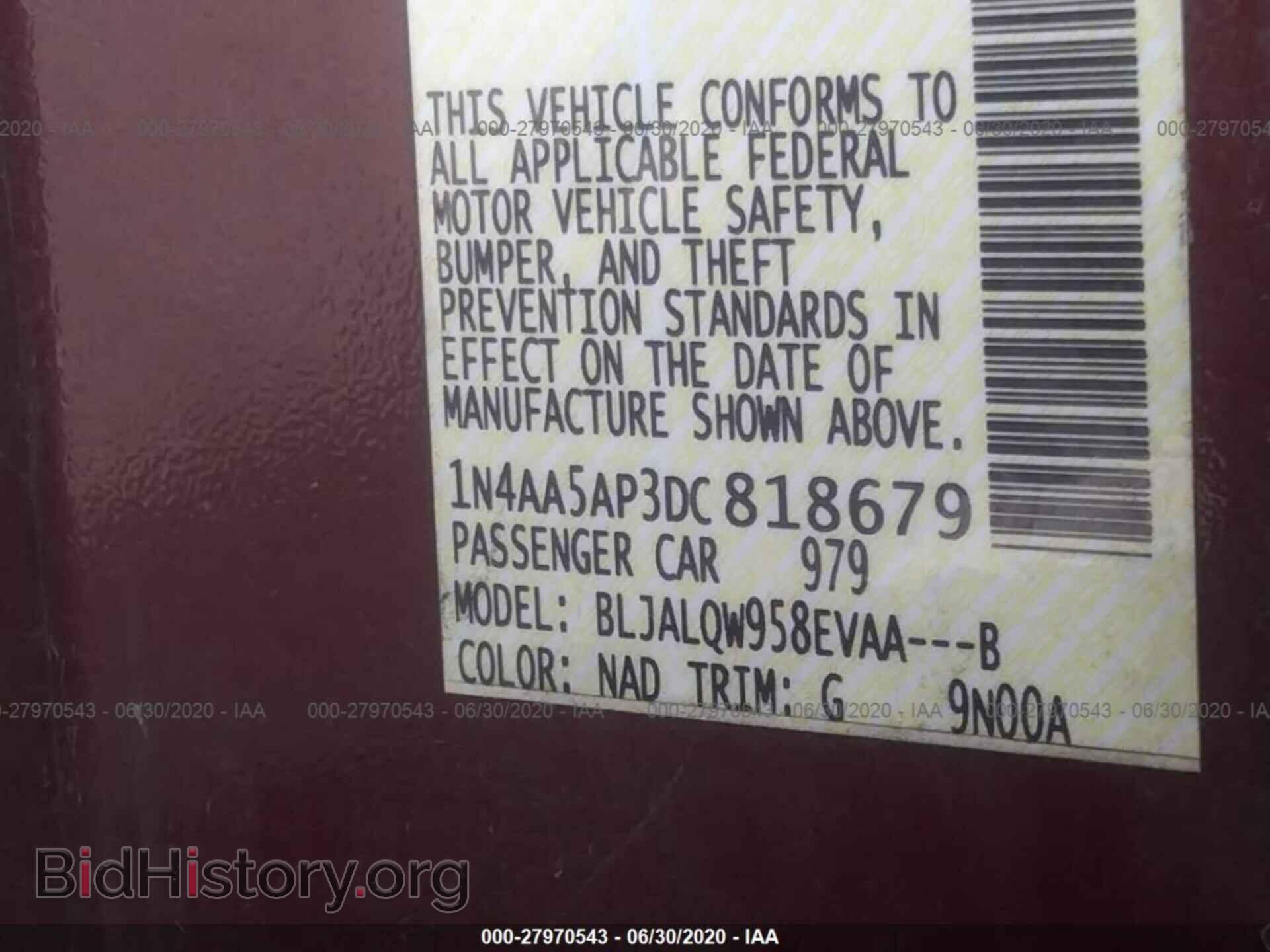 2013 NISSAN MAXIMA - VIN: 1N4AA5AP3DC818679 - Фото 9