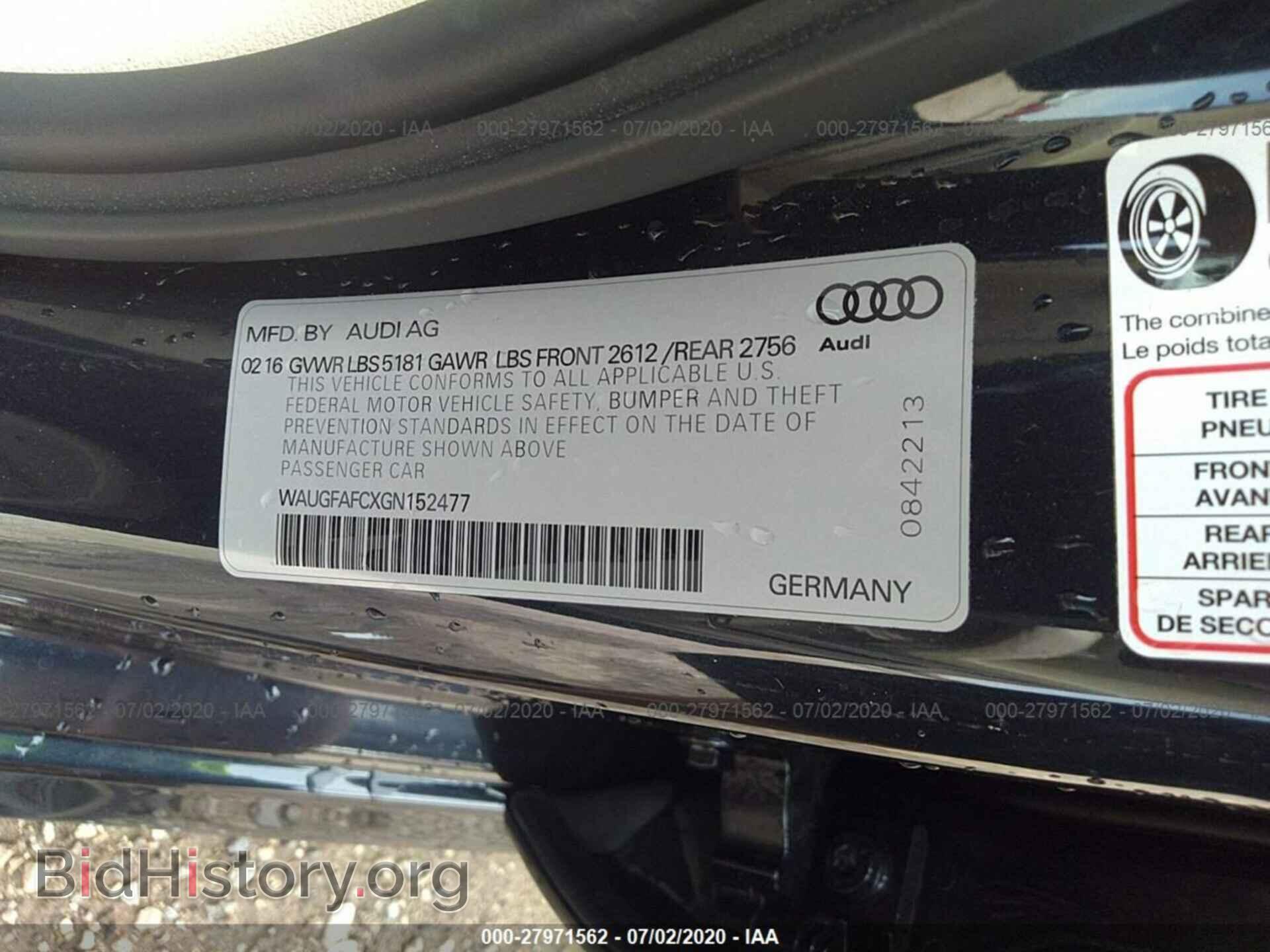 2016 AUDI A6 - VIN: WAUGFAFCXGN152477 - Фото 9