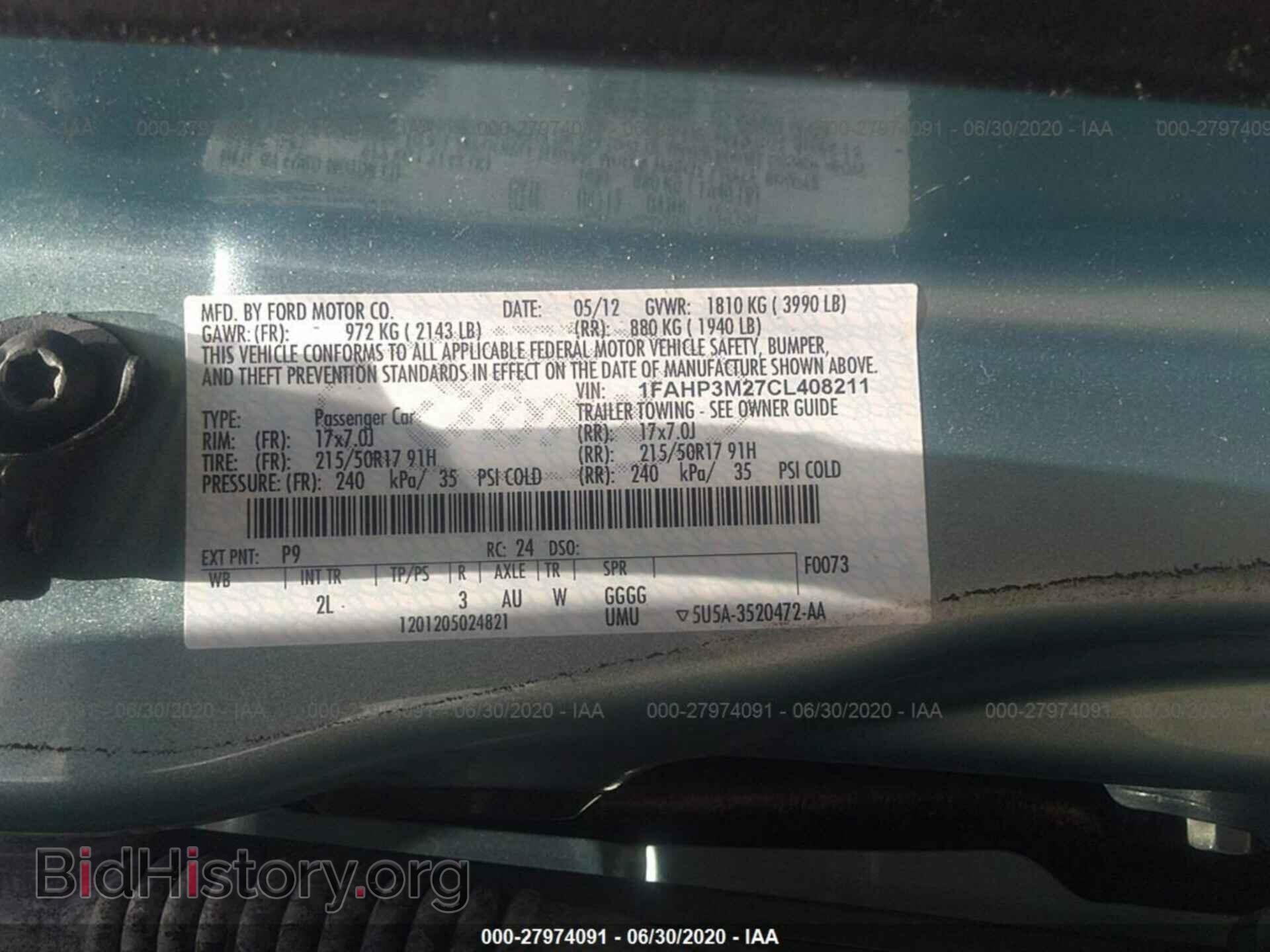 2012 FORD FOCUS - VIN: 1FAHP3M27CL408211 - Фото 9
