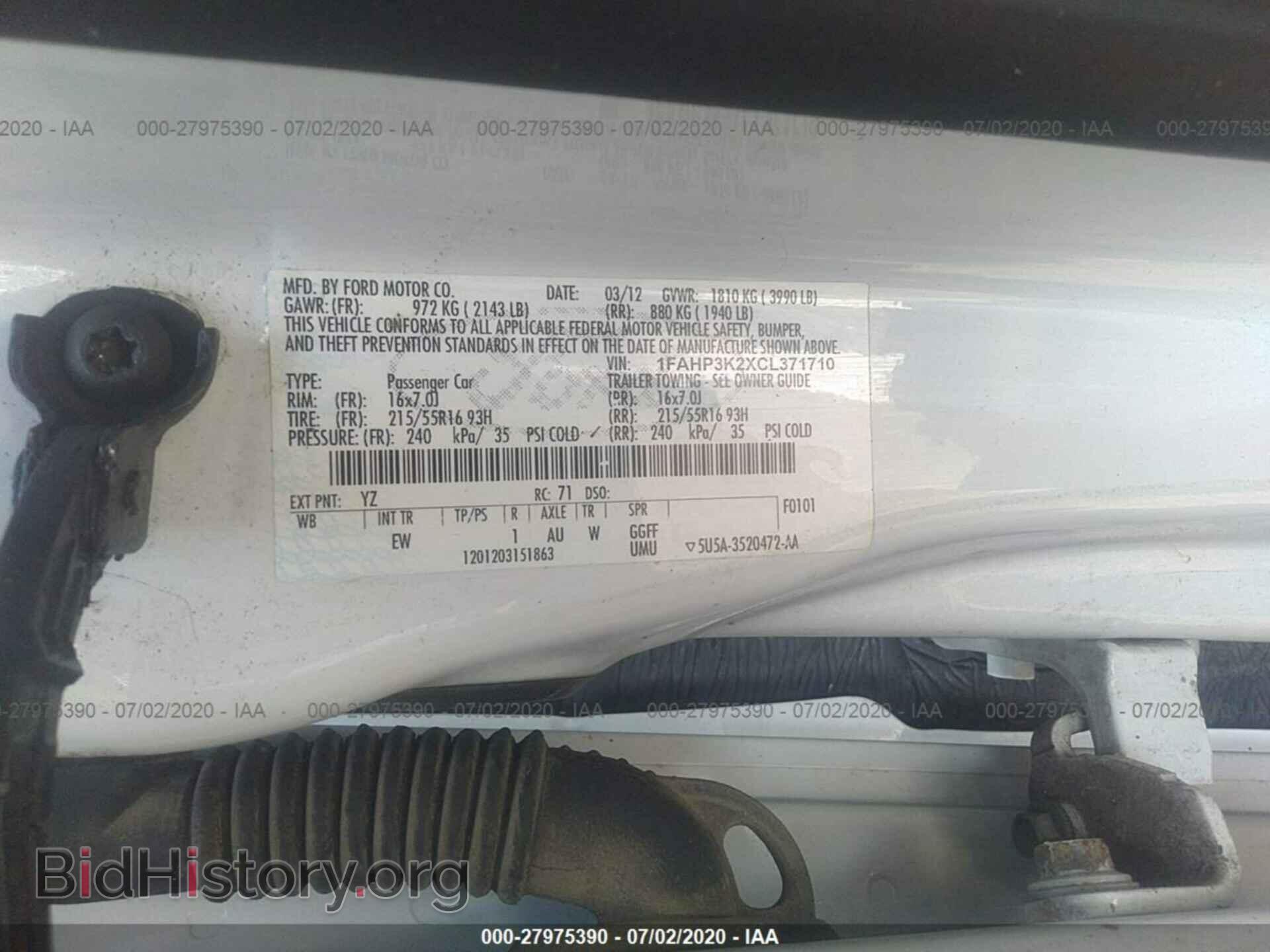 2012 FORD FOCUS - VIN: 1FAHP3K2XCL371710 - Photo 9