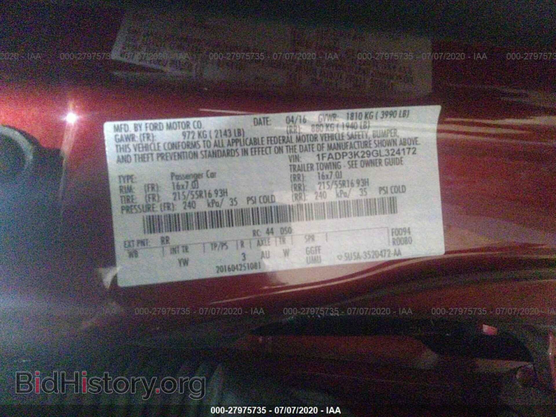 2016 FORD FOCUS - VIN: 1FADP3K29GL324172 - Photo 9