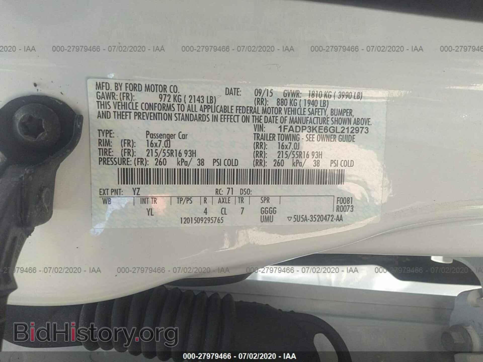 2016 FORD FOCUS - VIN: 1FADP3KE6GL212973 - Photo 9