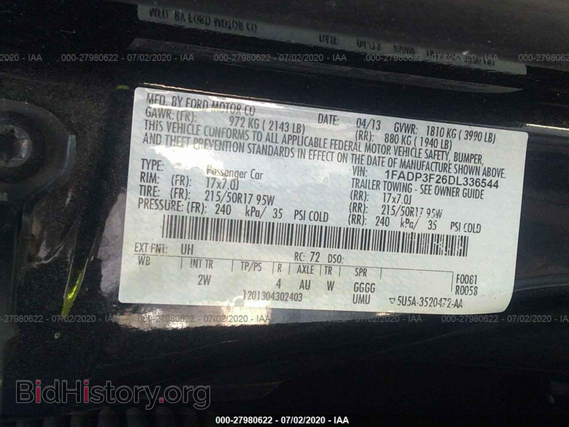 2013 FORD FOCUS - VIN: 1FADP3F26DL336544 - Photo 9