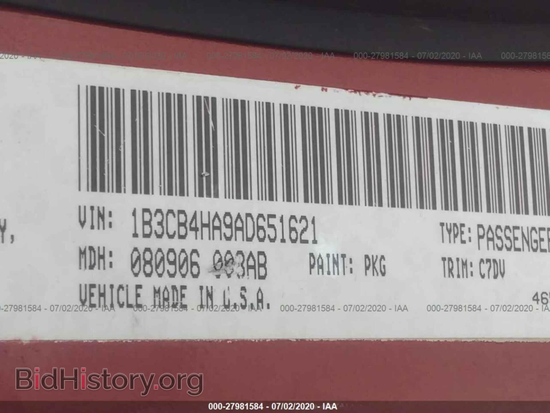 2010 DODGE CALIBER - VIN: 1B3CB4HA9AD651621 - Фото 9