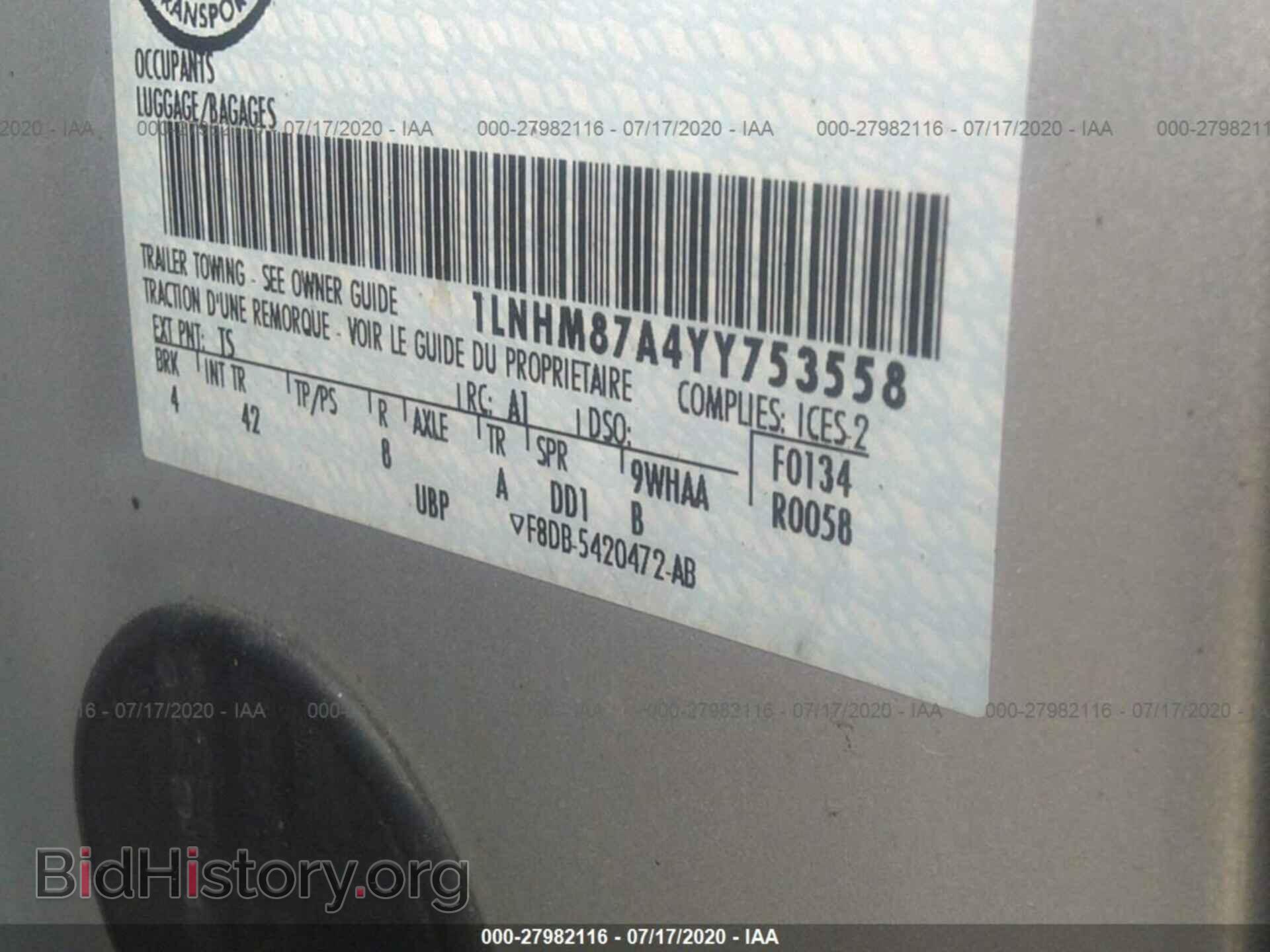 2000 LINCOLN LS - VIN: 1LNHM87A4YY753558 - Photo 9